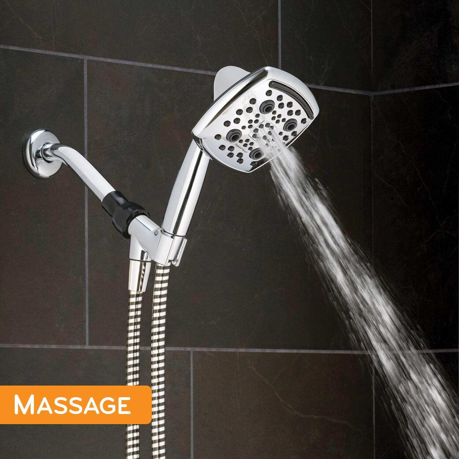 Oxygenics Marvel 6.0 -Spray Chrome 4.88-in Square Handheld High Pressure Shower Head 1.8 GPM