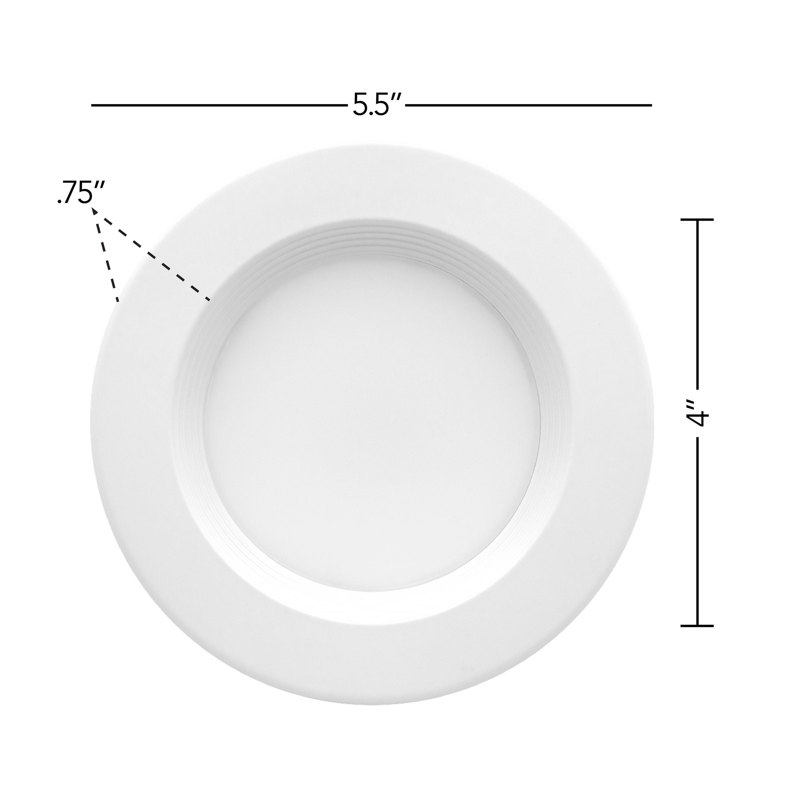 Maxxima 4" 5 CCT Retrofit Recessed LED Downlight - E-26 Quick Connect, Color Selectable 2700K-5000K (2700K/3000K/3500K/4000K/5000K), Dimmable Retrofit, 750 Lumens, Damp Rated for Kitchens - 12 Pack