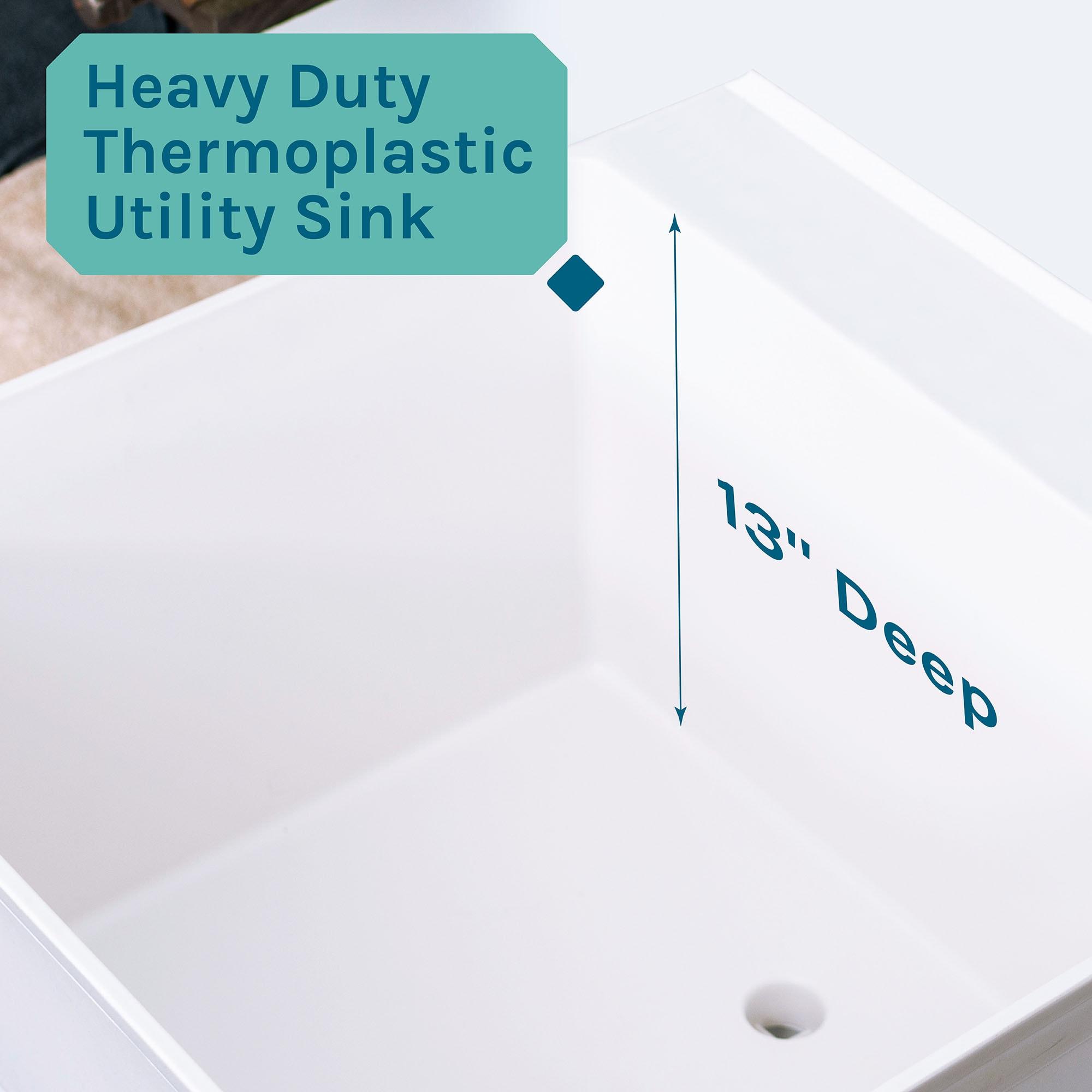 23.5'' L x 23.5'' W Free Standing Laundry Sink