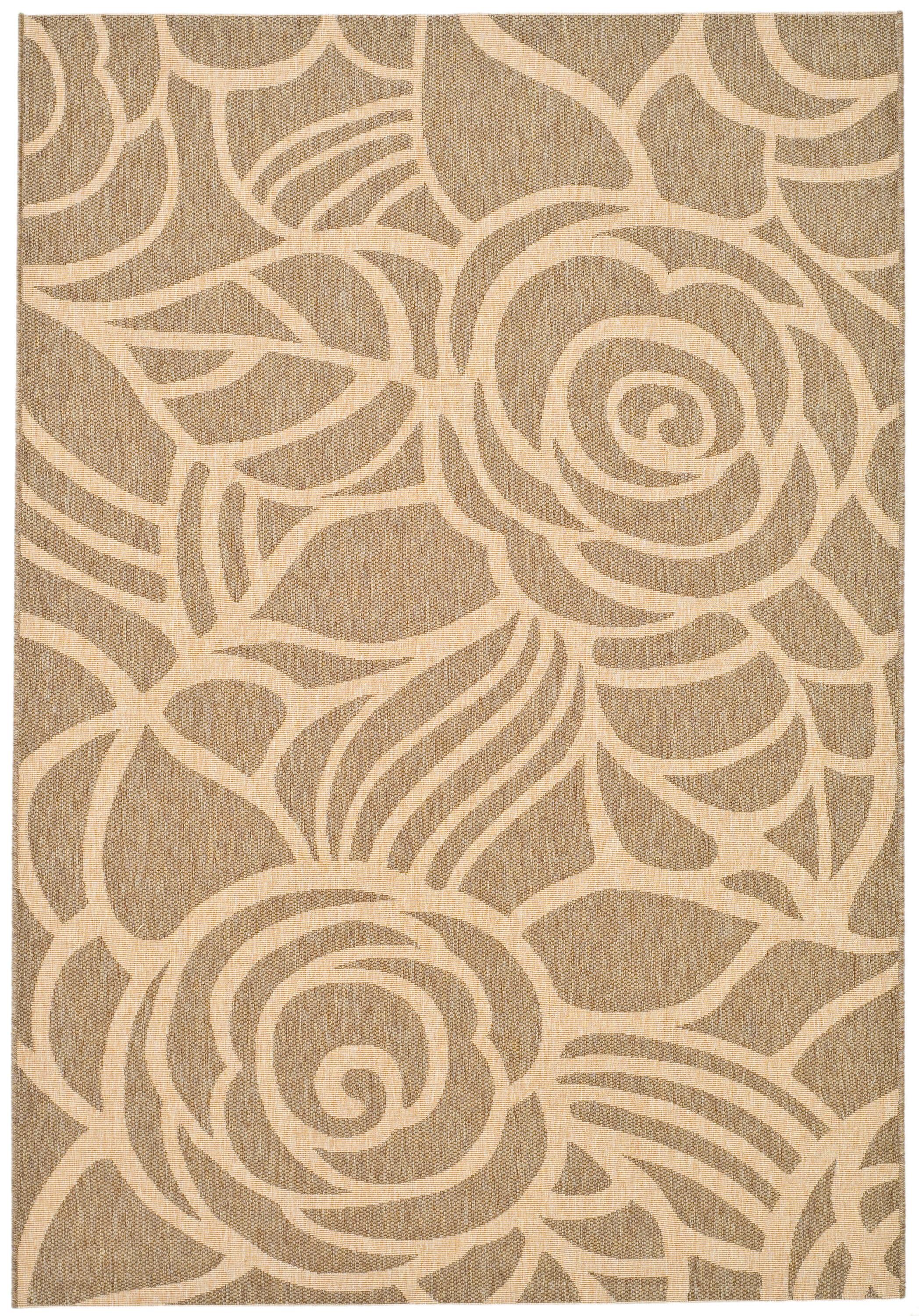 Courtyard CY5141 Power Loomed Indoor/Outdoor Area Rug - Coffee/Sand - 5'3"x7'7" - Safavieh.