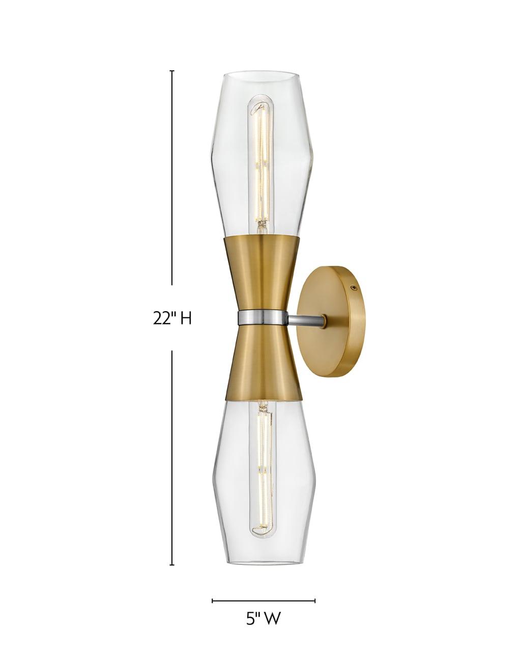 Lark Livie 2 - Light Sconce in  Lacquered Brass