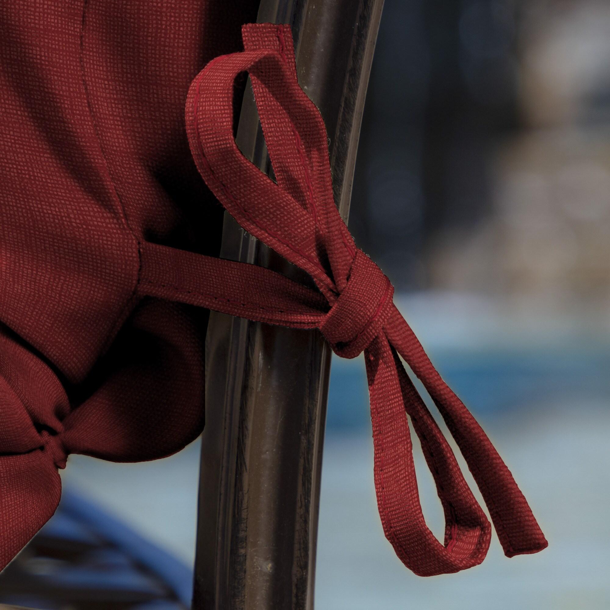 Arden Outdoor Dining Chair Cushion, 20 x 20, Rain-Proof, Fade Resistant, Ruby Red Leala