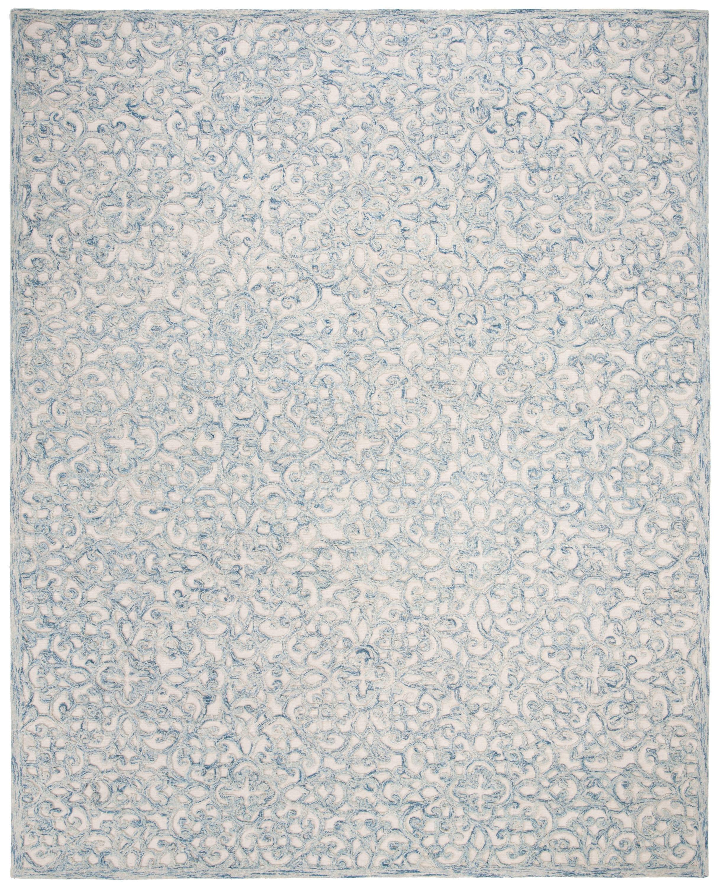 Trace TRC103 Hand Tufted Indoor Area Rug - Blue/Ivory - 5'x8' - Safavieh.