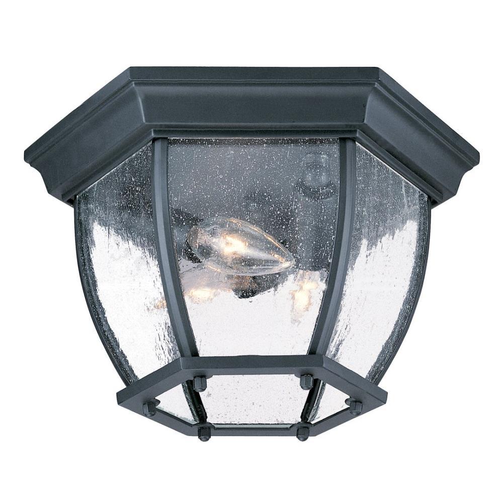 Acclaim Lighting 5602 3 Light 11" Width Outdoor Flushmount Ceiling Fixture - Black