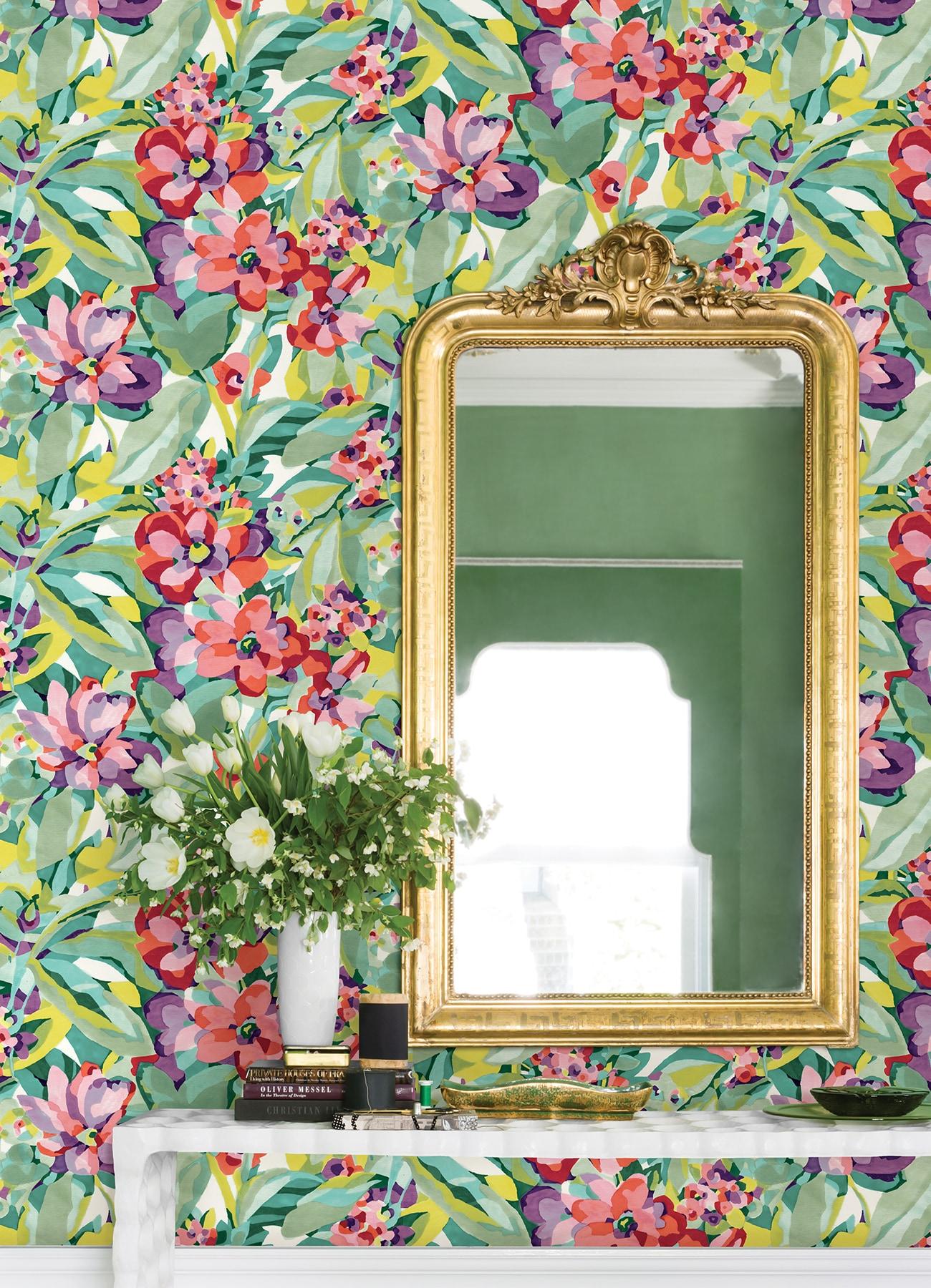 Belles Fleurs Peel & Stick Floral Roll