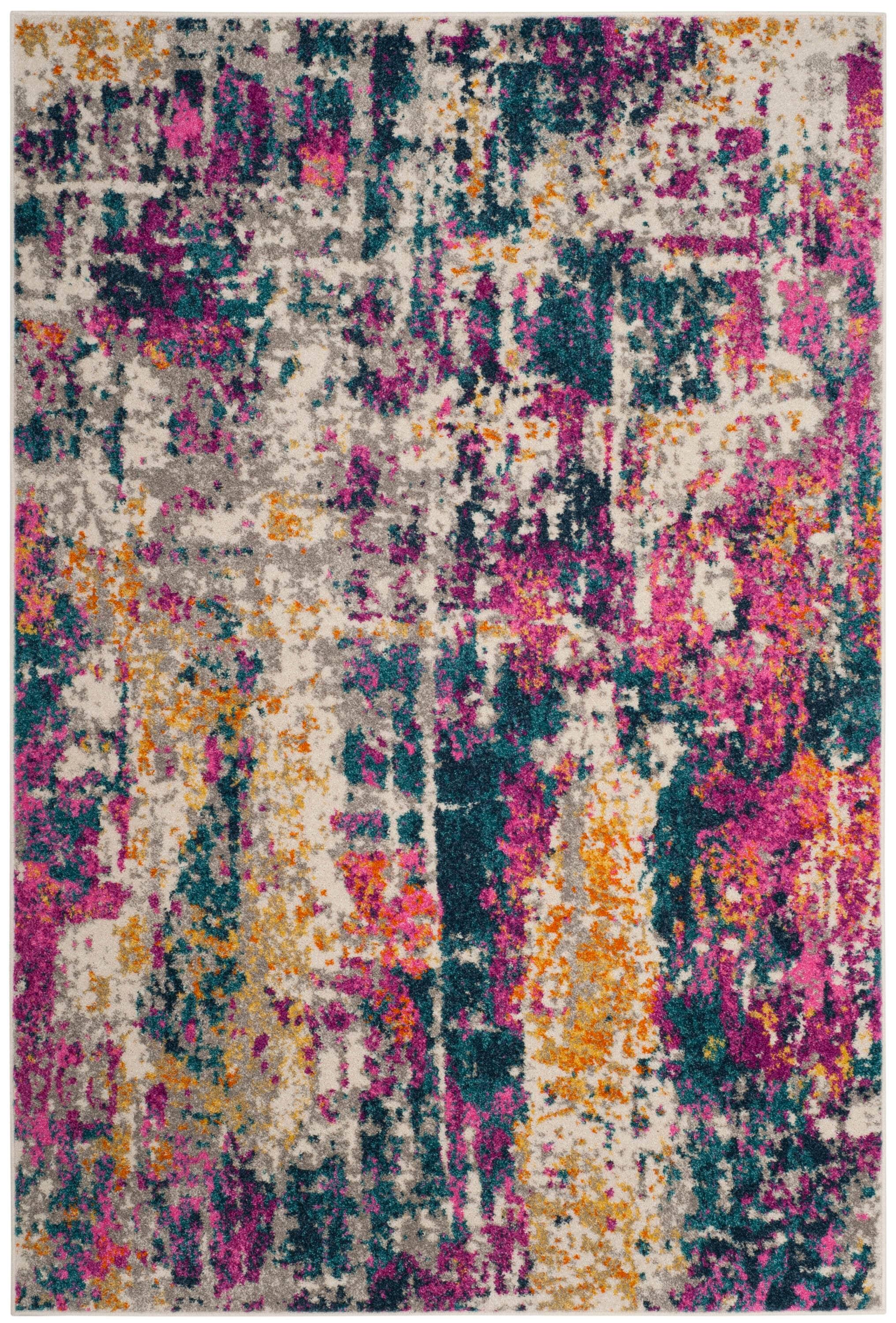 Madison MAD143 Power Loomed Indoor Area Rug - Ivory/Blue - 5'1"x7'6" - Safavieh.