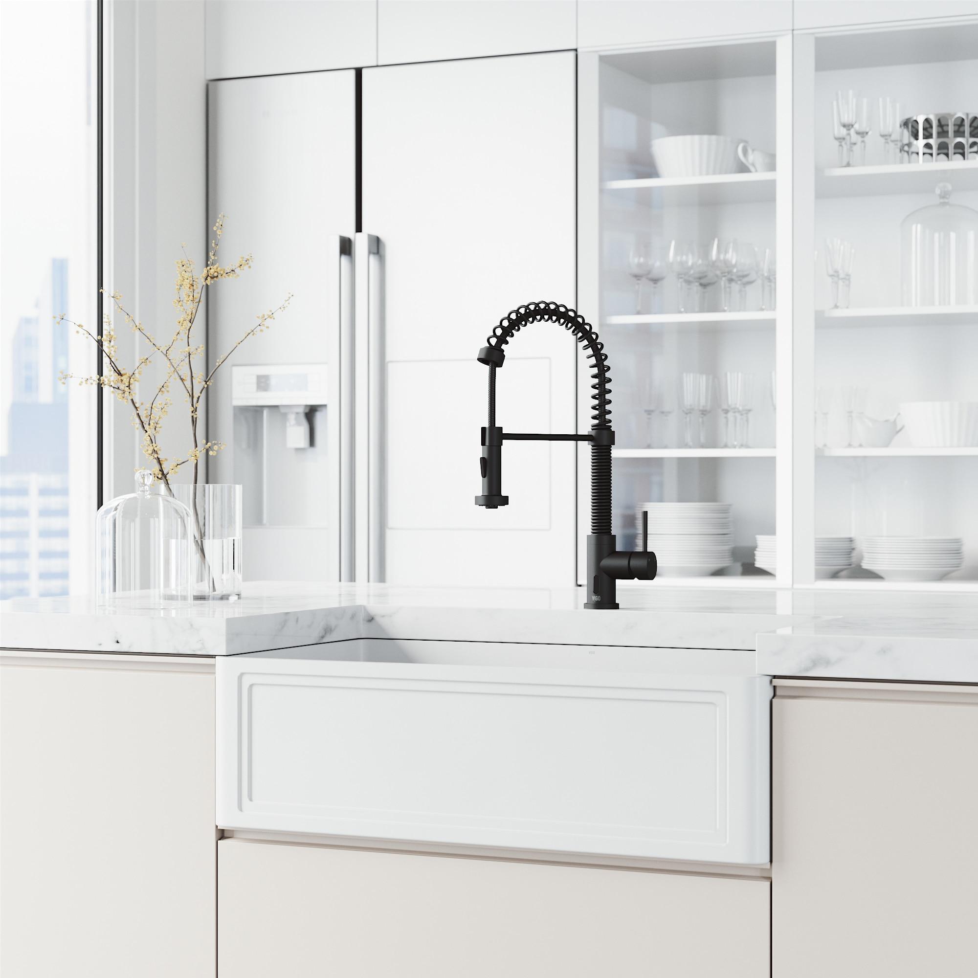 Edison 19" H 1-handle Pull-Down 2-Function Sprayer Touchless Kitchen Faucet