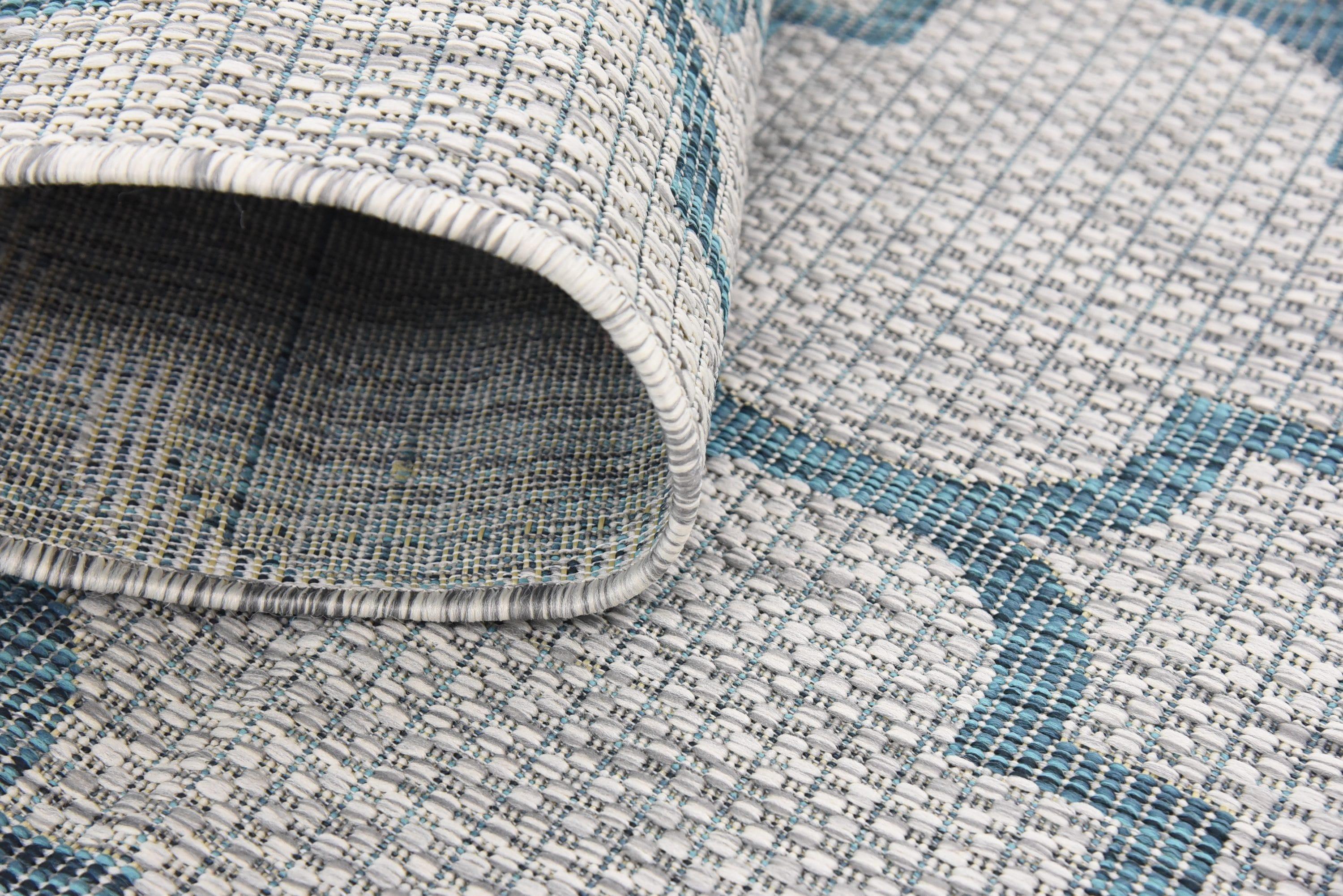Unique Loom 4' 1 x 6' 1 Rectangle Indoor/Outdoor Trellis Gray Area Rug