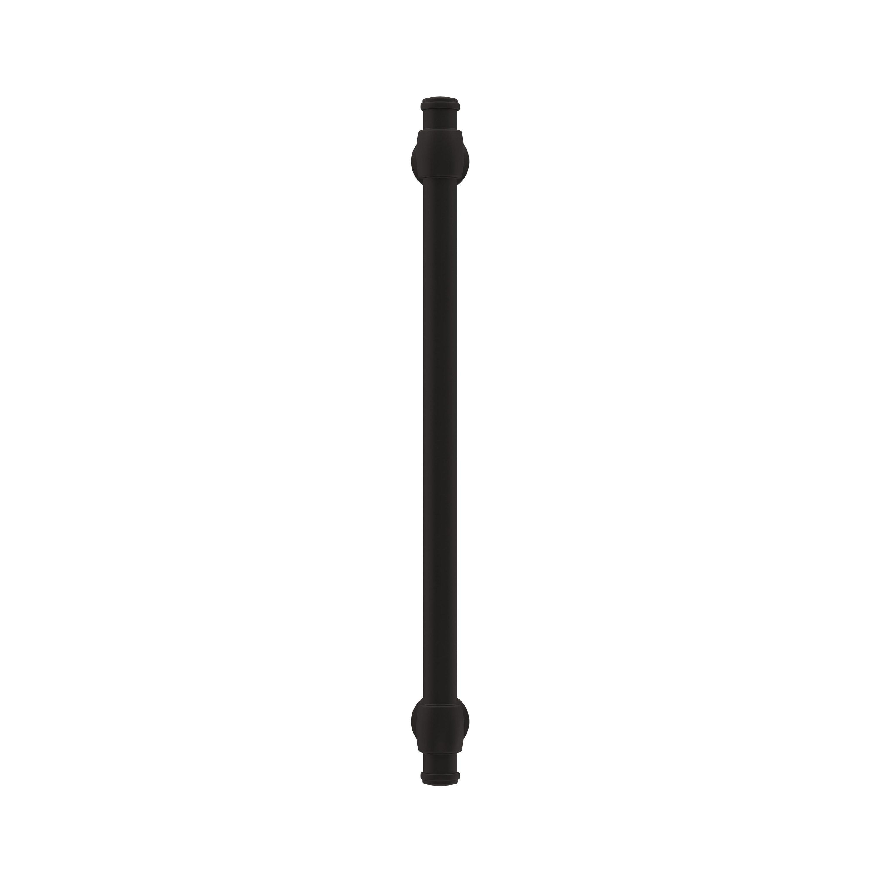 Amerock Winsome 7-9/16 inch (192mm) Center-to-Center Matte Black Cabinet Pull