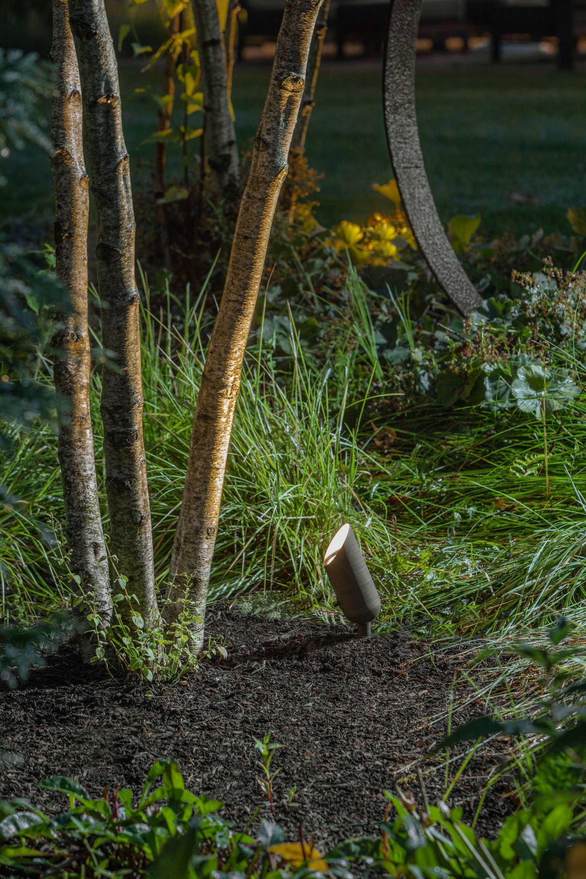Bronze Low Voltage LED Outdoor Spot Light with Clear Lens