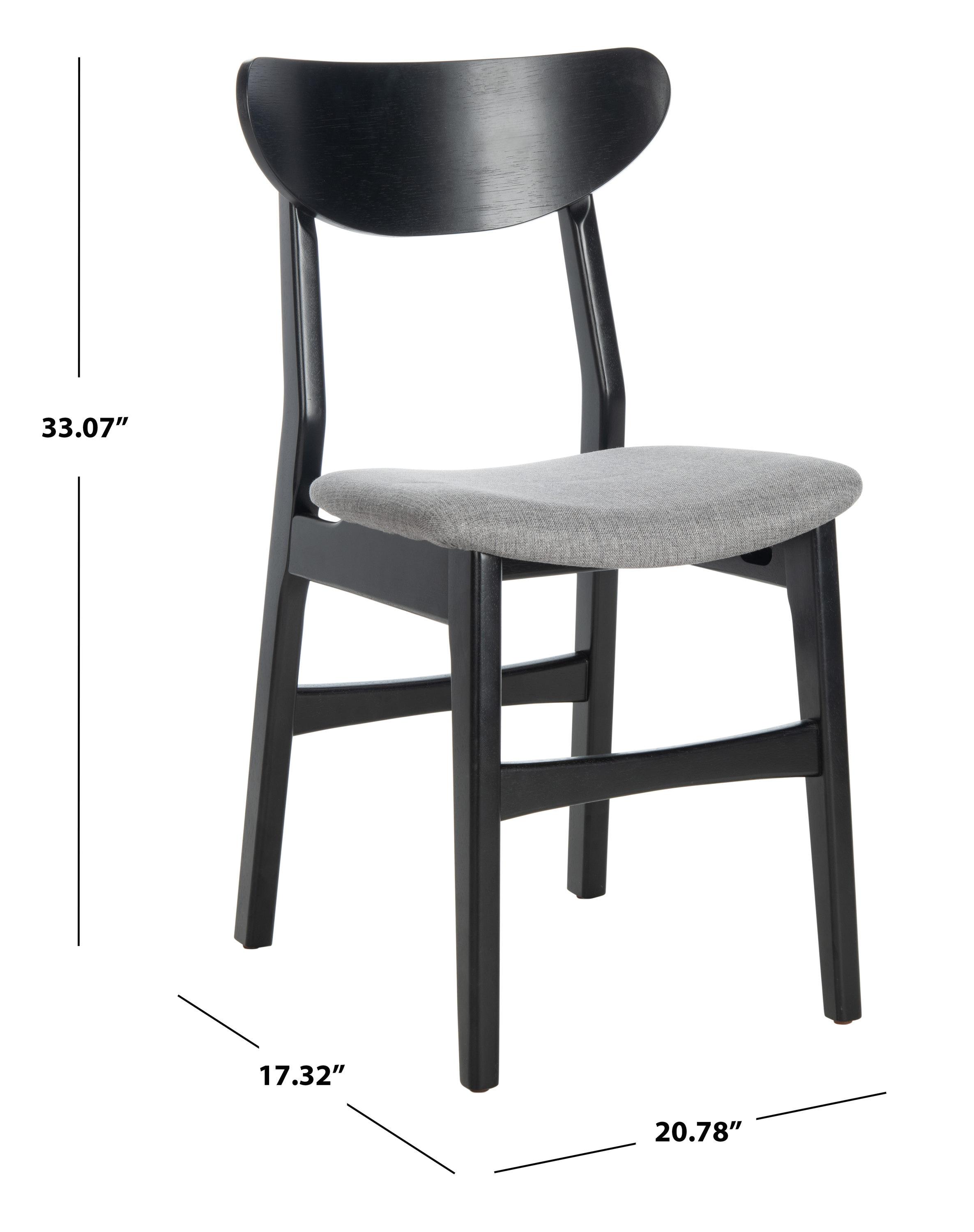 Lucca Retro Dining Chair (Set of 2) - DCH1001 - Black/Grey - Safavieh