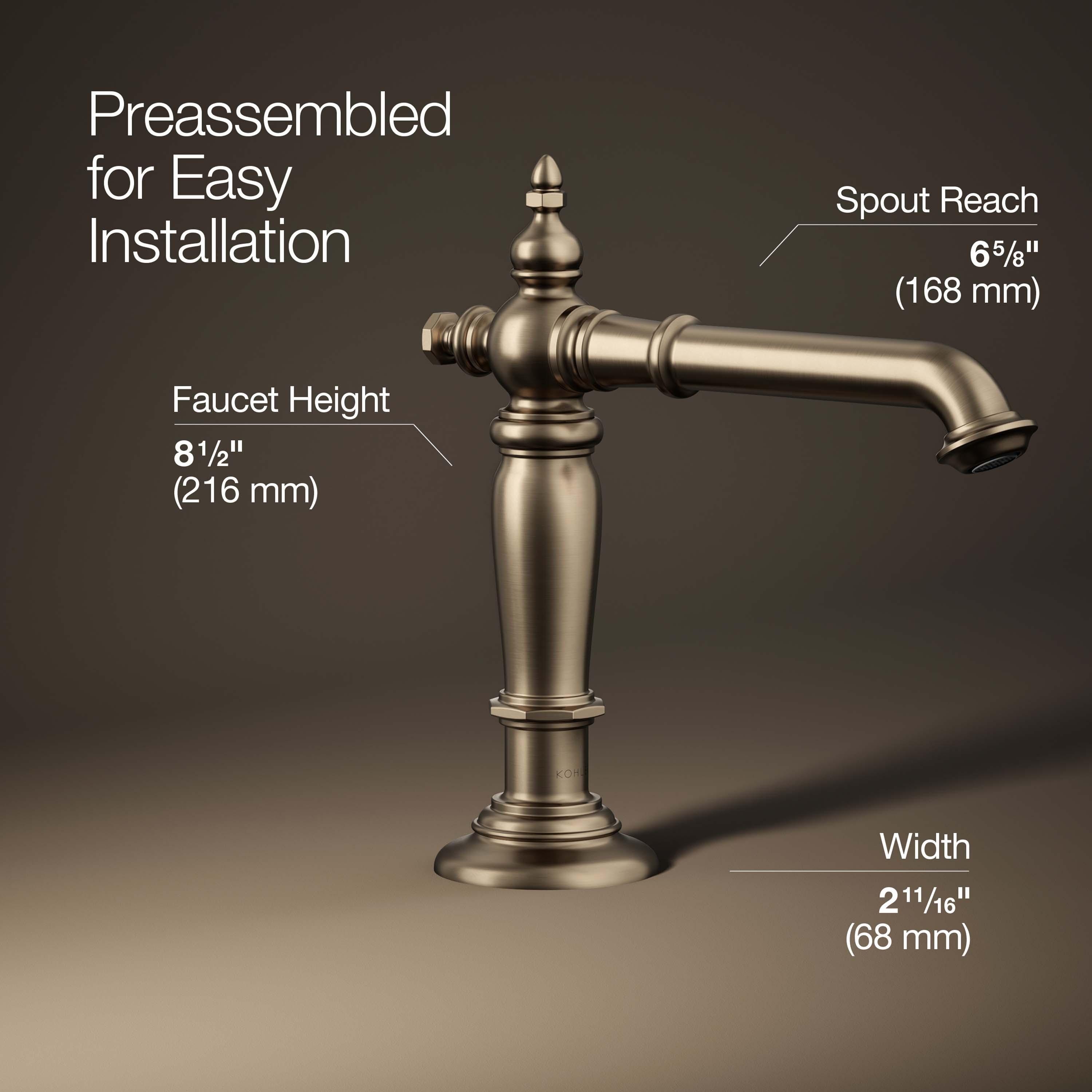 Artifacts® Widespread Bathroom Faucet with Drain Assembly