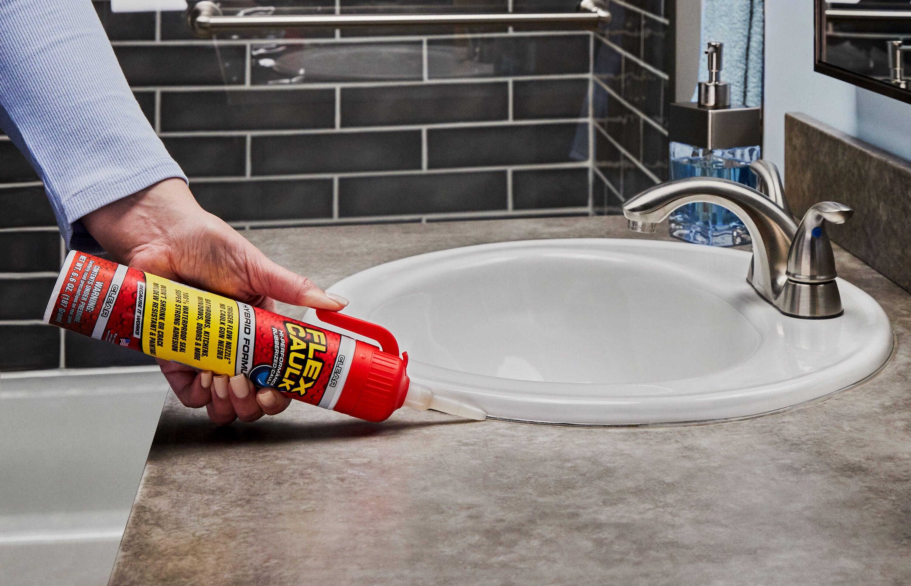 Flex Caulk All Purpose Clear 9 oz Pressurized Can, Trigger Flow Nozzle, No Caulk Gun Needed