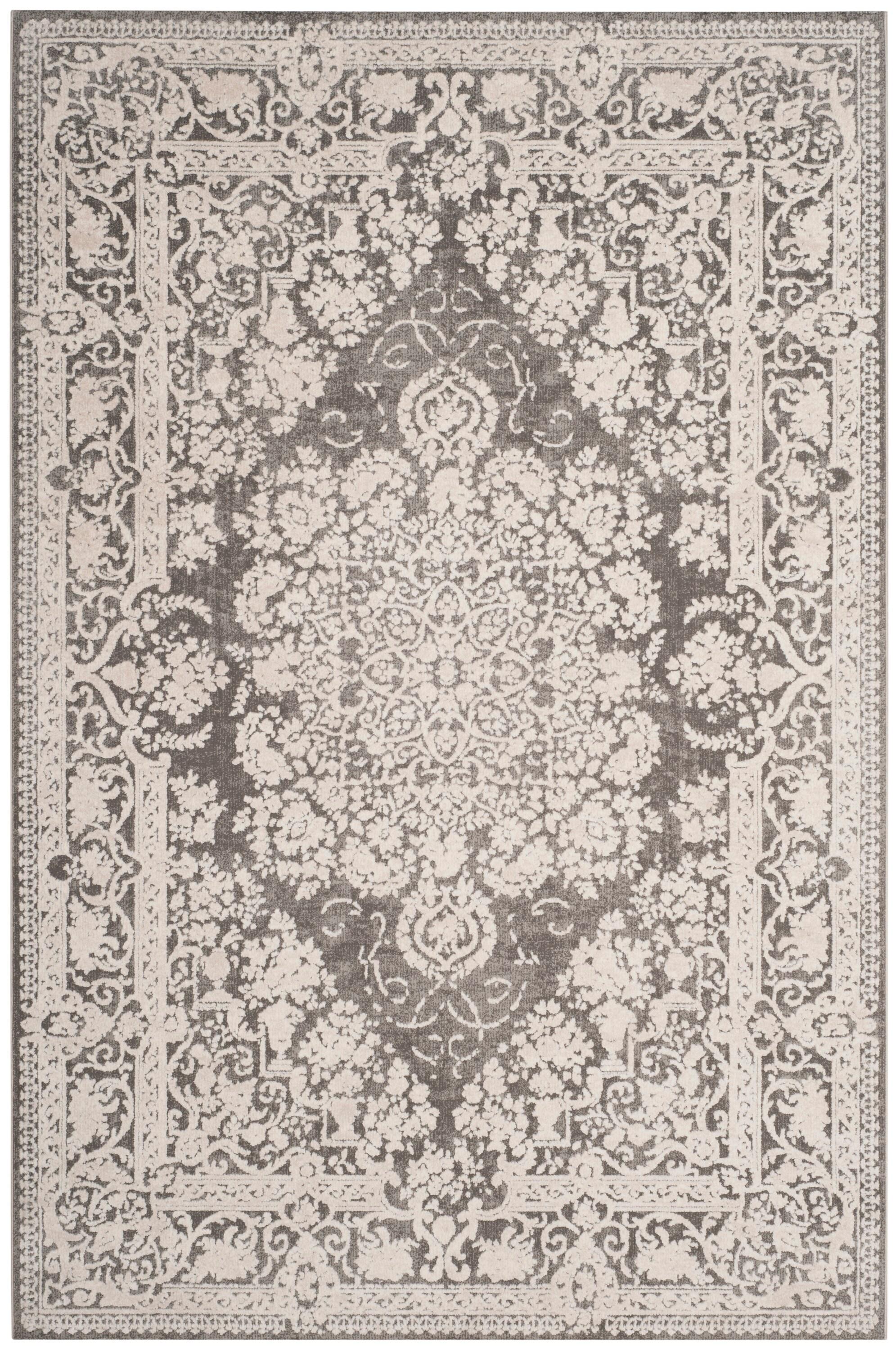 Reflection RFT664 Power Loomed Indoor Area Rug - Dark Grey/Cream - 4'x6' - Safavieh.