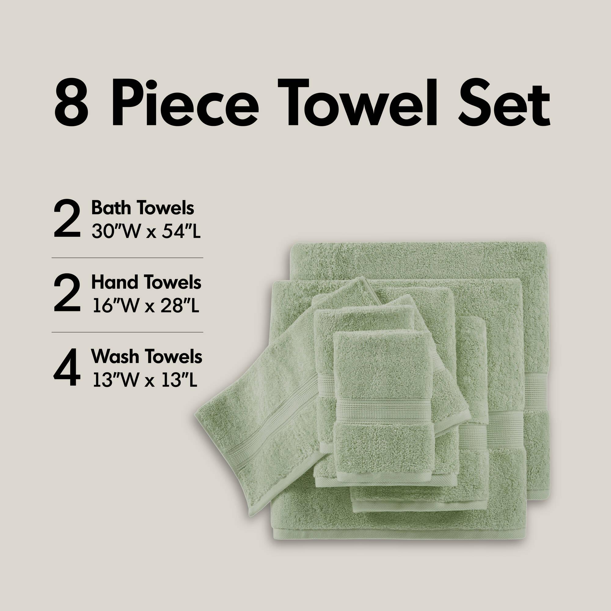 Madison Park Signature 800GSM Ultra-Soft 100% Cotton Absorbent Towel Set