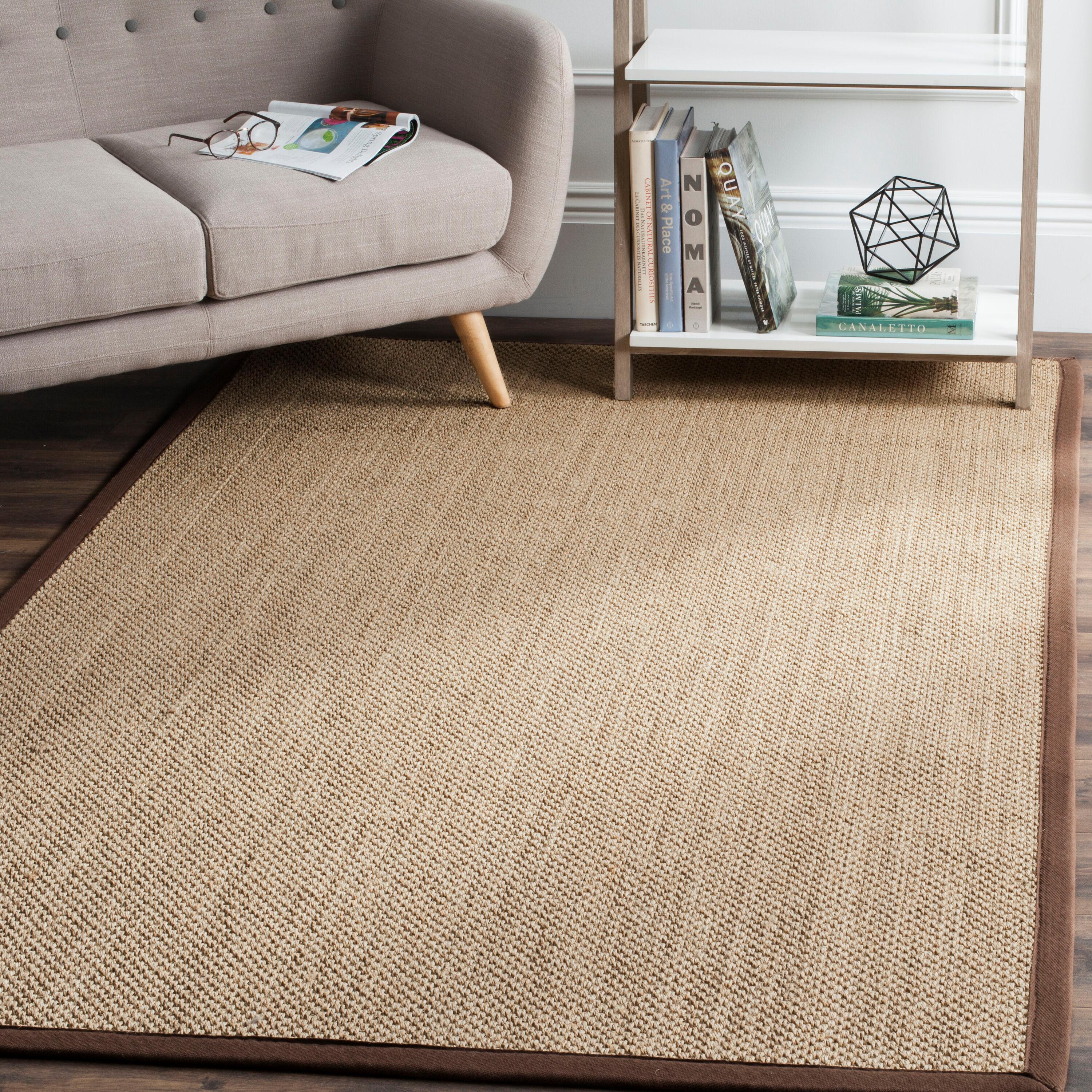 Natural Fiber NF141 Power Loomed Indoor Accent Rug - Maize/Brown - 2'x3' - Safavieh.