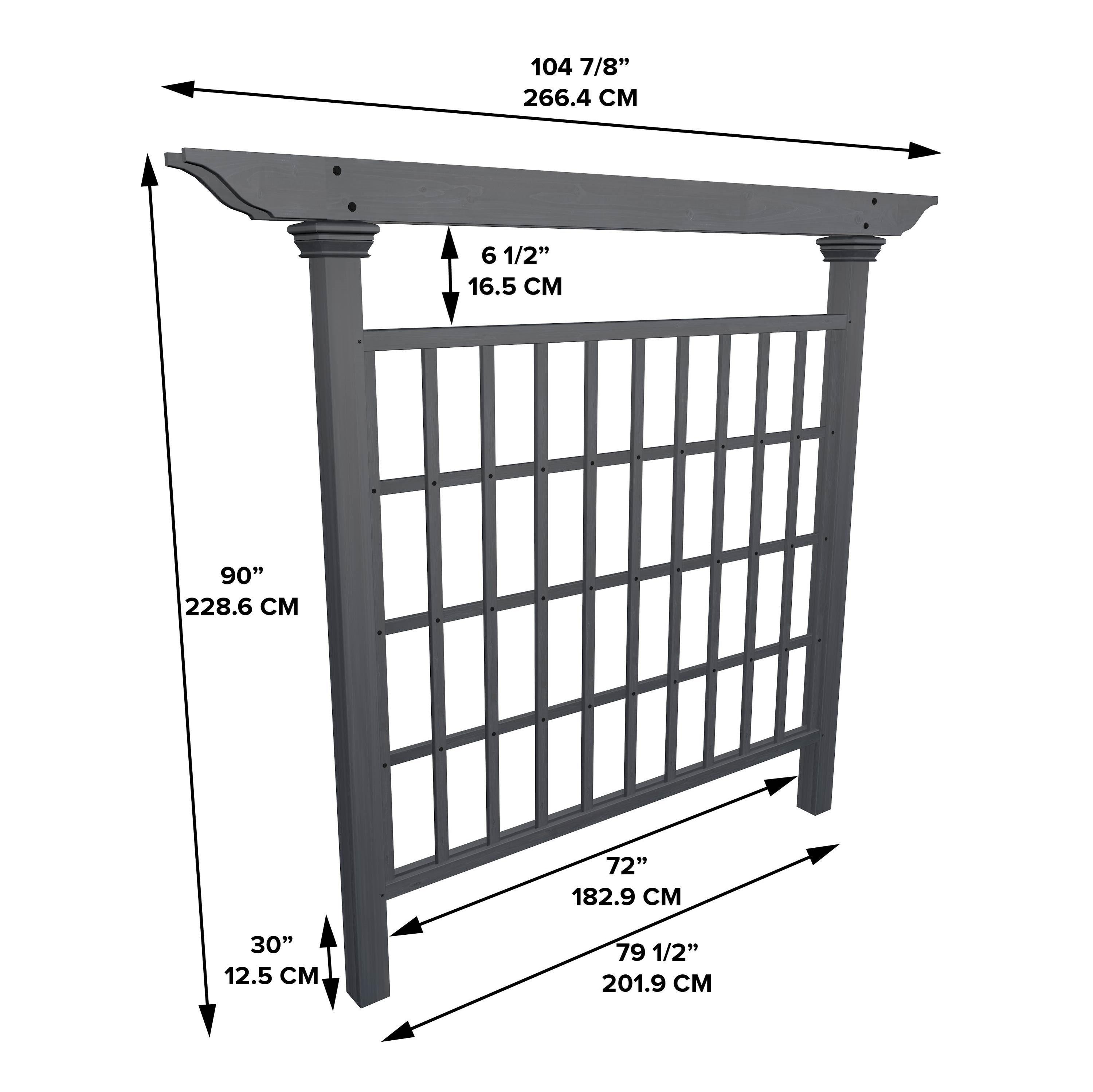 90'' H x 79.5'' W Wood Lattice Panel Trellis