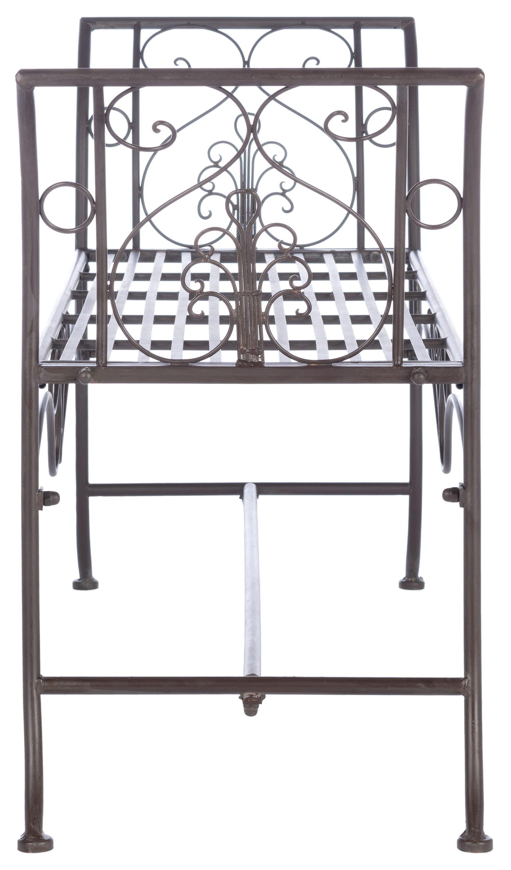 Adina Bench - Outdoor - PAT5016 - Rustic Brown - Safavieh