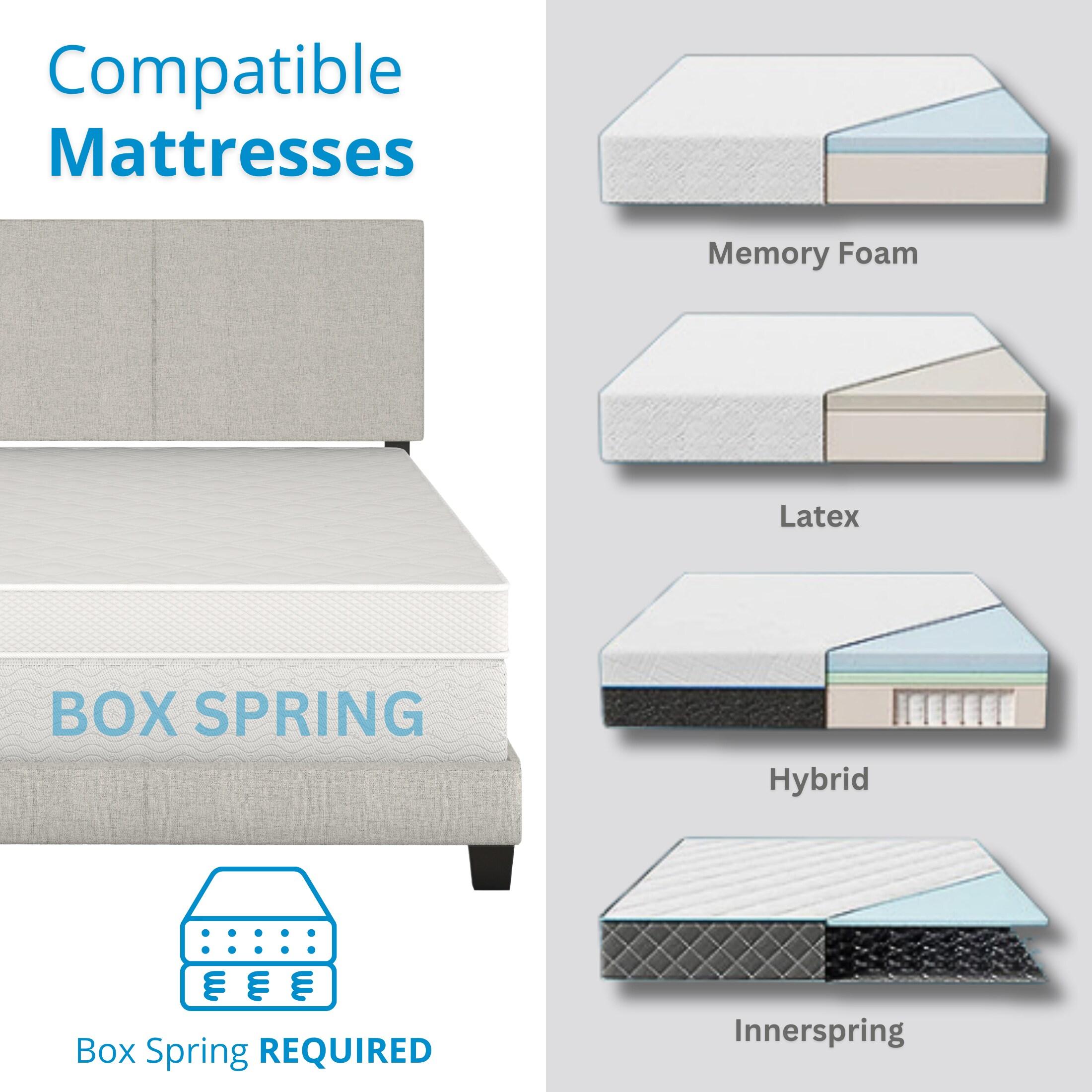Boyd Sleep MIL898TW Mateo Linen Upholstered Platform Bed