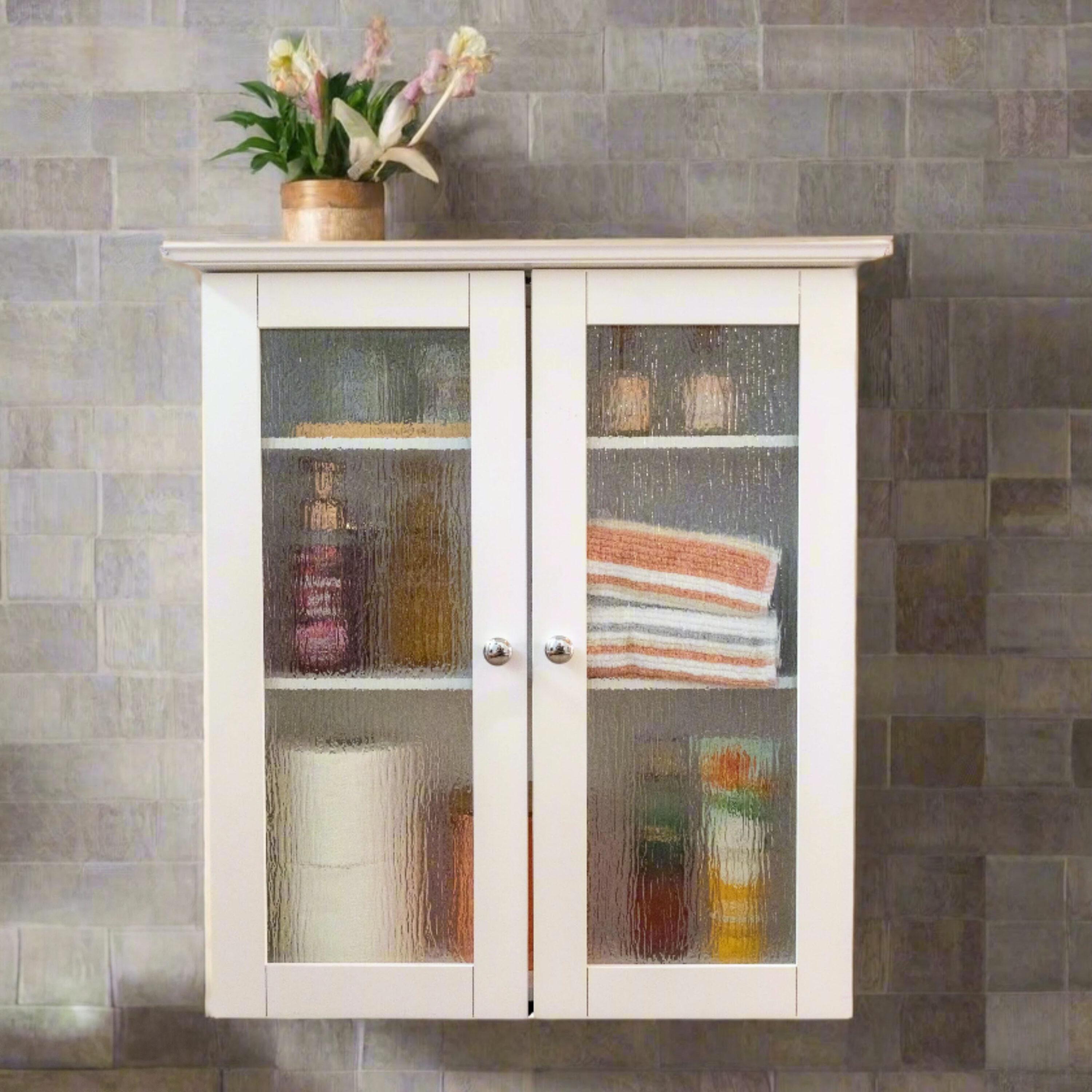 Teamson Home Connor 22.24" x 25" 2-Door Removable Wall Cabinet, White