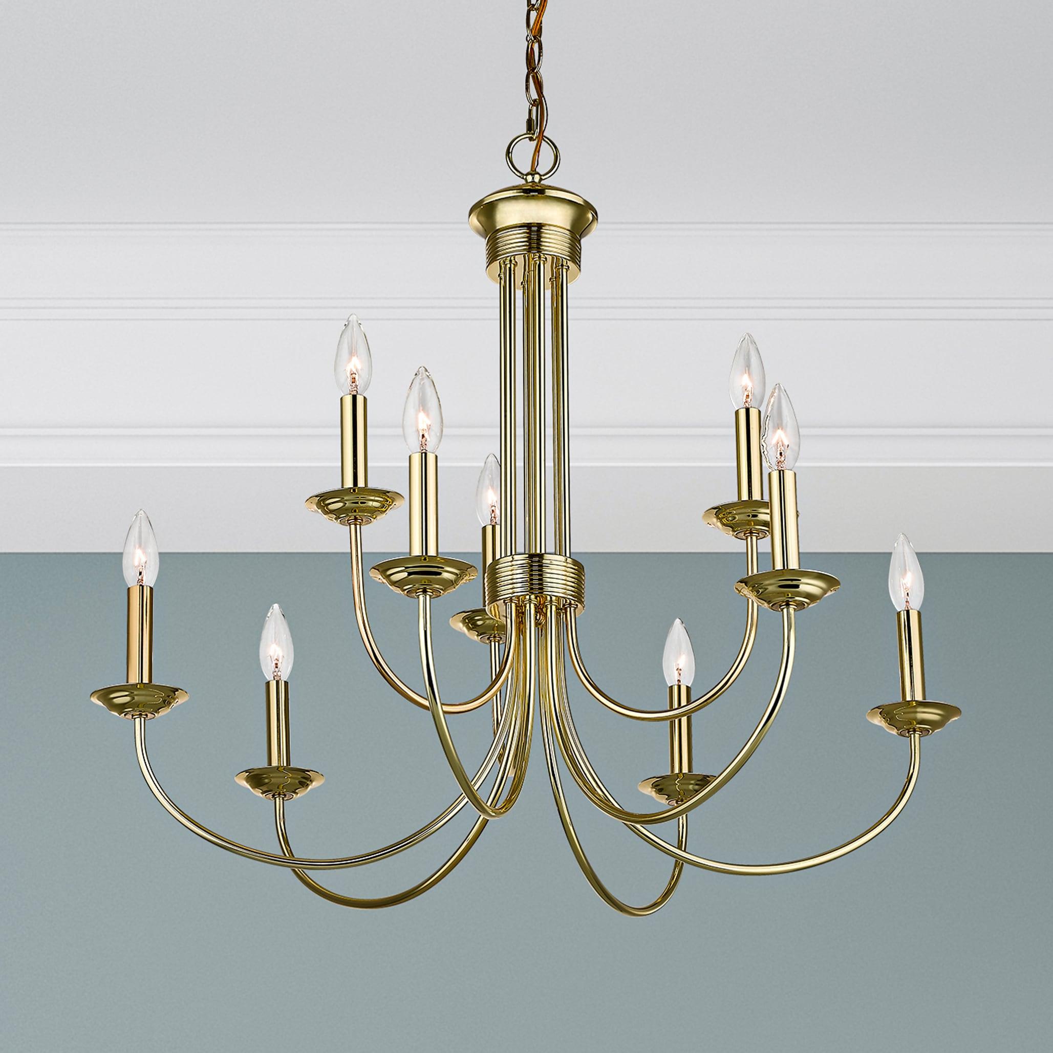 Livex Lighting Estate 9 - Light Chandelier in  Polished Brass