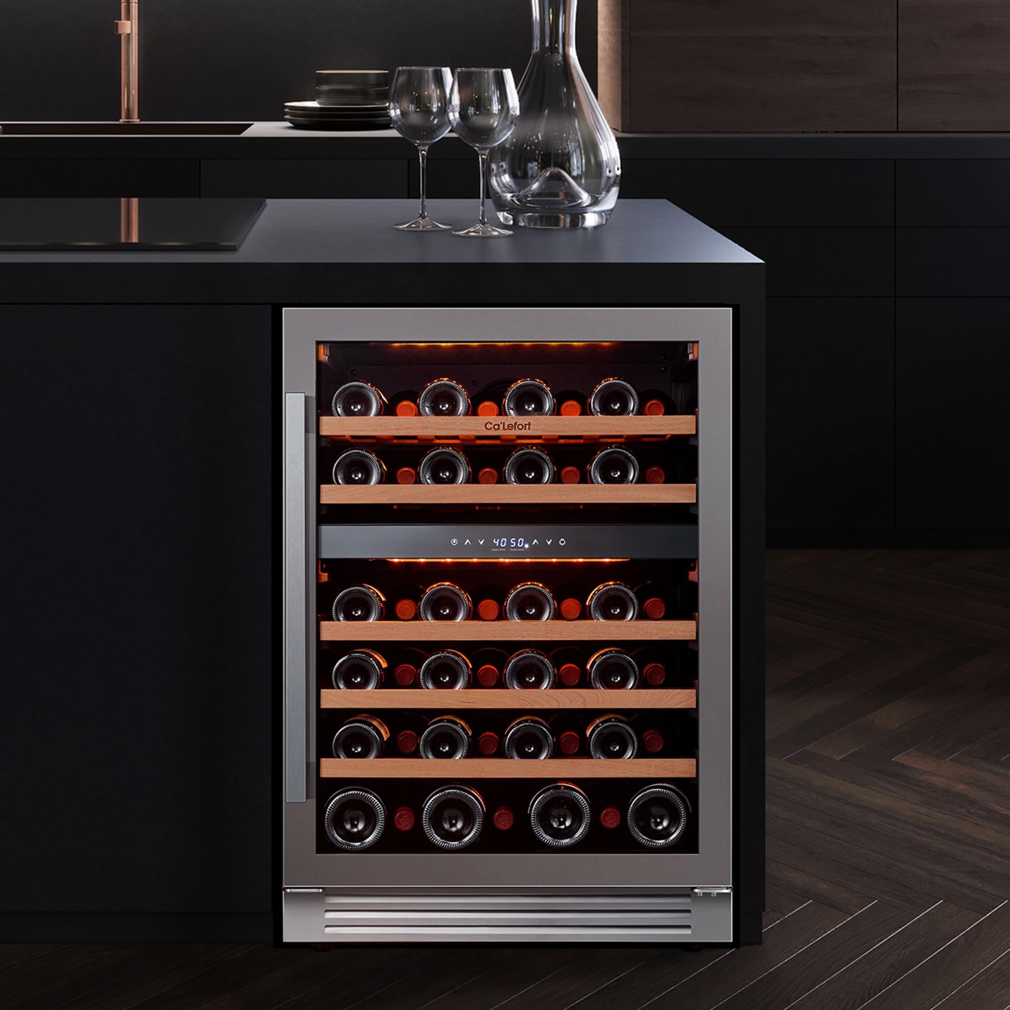 Ca'Lefort 24" Stainless Steel Dual Zone Wine Fridge with Glass Door