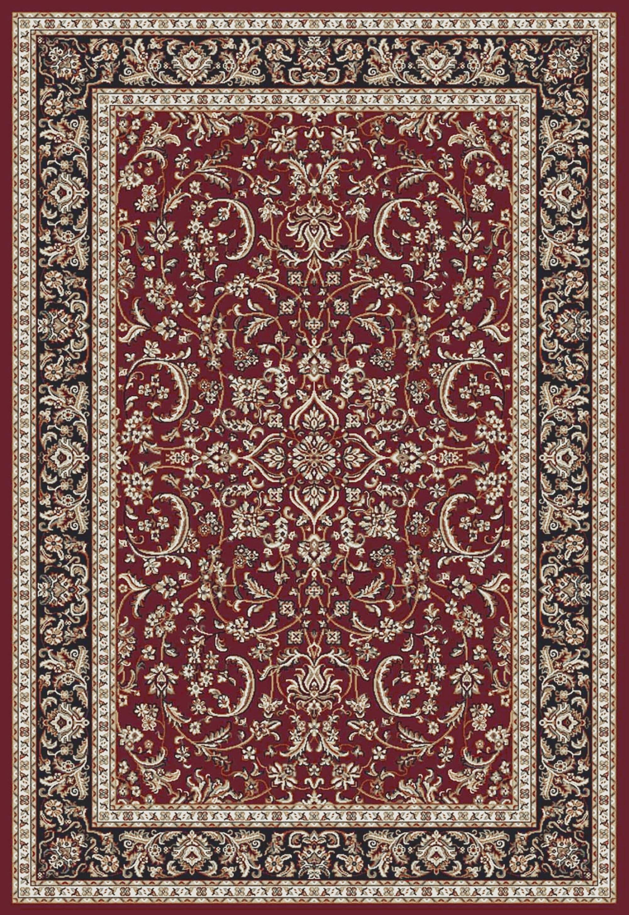 Noble Burgundy 3 ft. x 5 ft. Traditional Floral Oriental Area Rug
