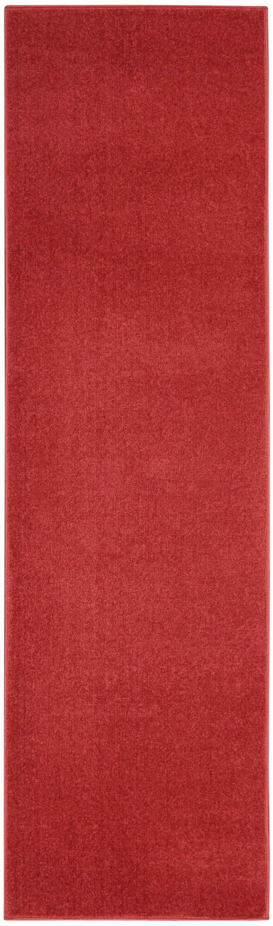 Nourison Essentials Easy Care Indoor Outdoor Area Rug - Brick Red 2' x 6'