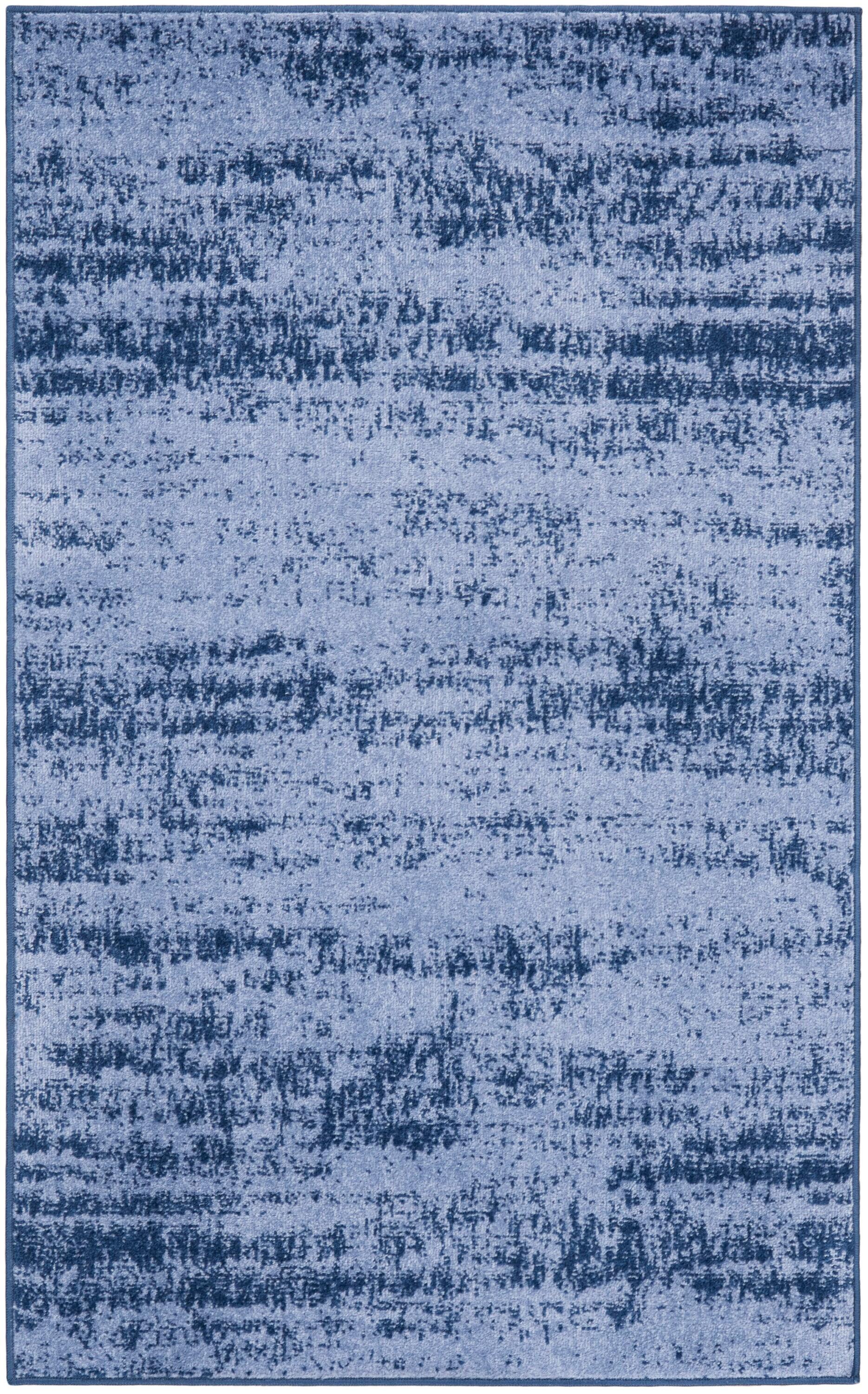 Nourison Essentials 3' x 5' Denim Modern Indoor/Outdoor Rug