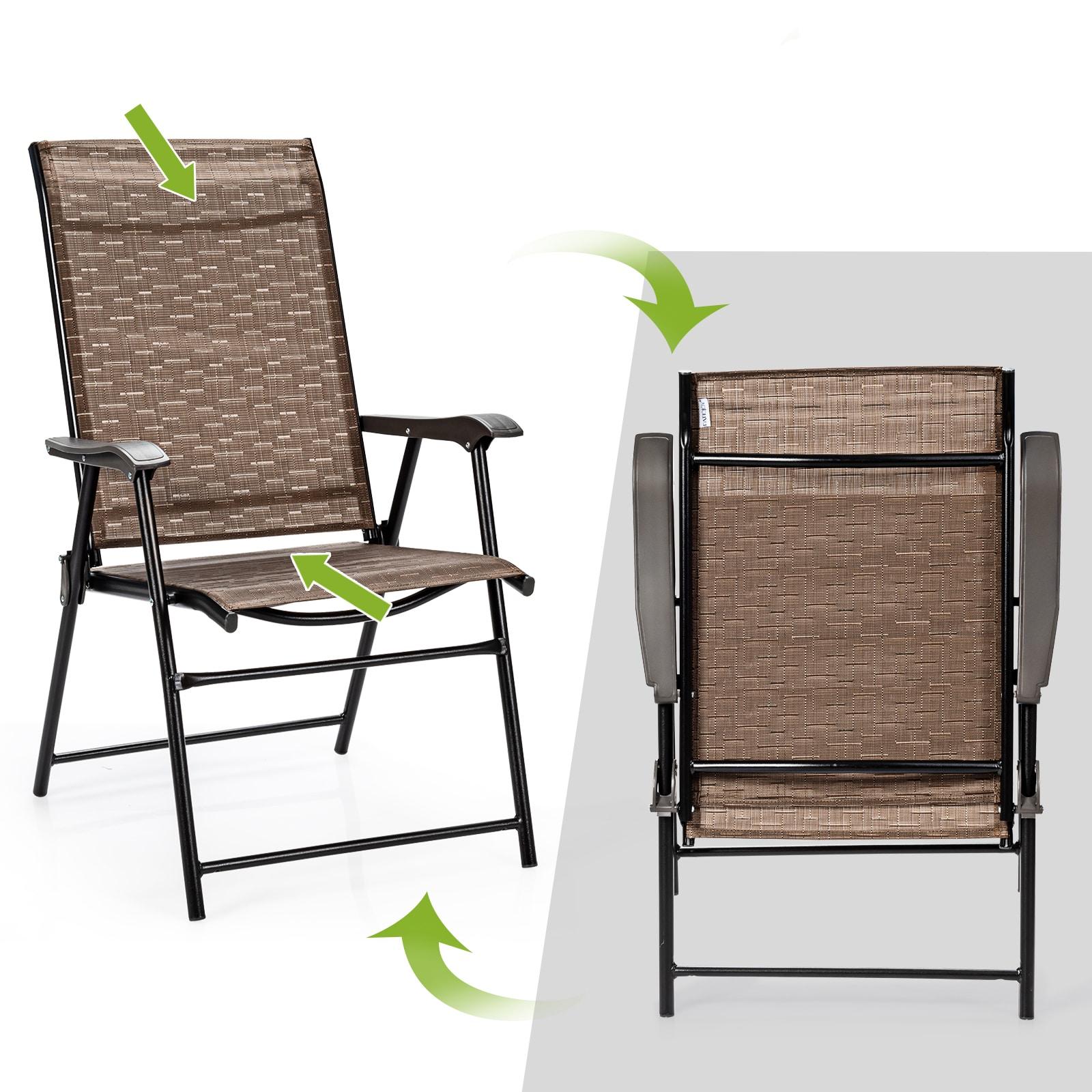 Quick Dry Breathable Fabric Foldable Portable Patio Lawn Chair (Set of 2)