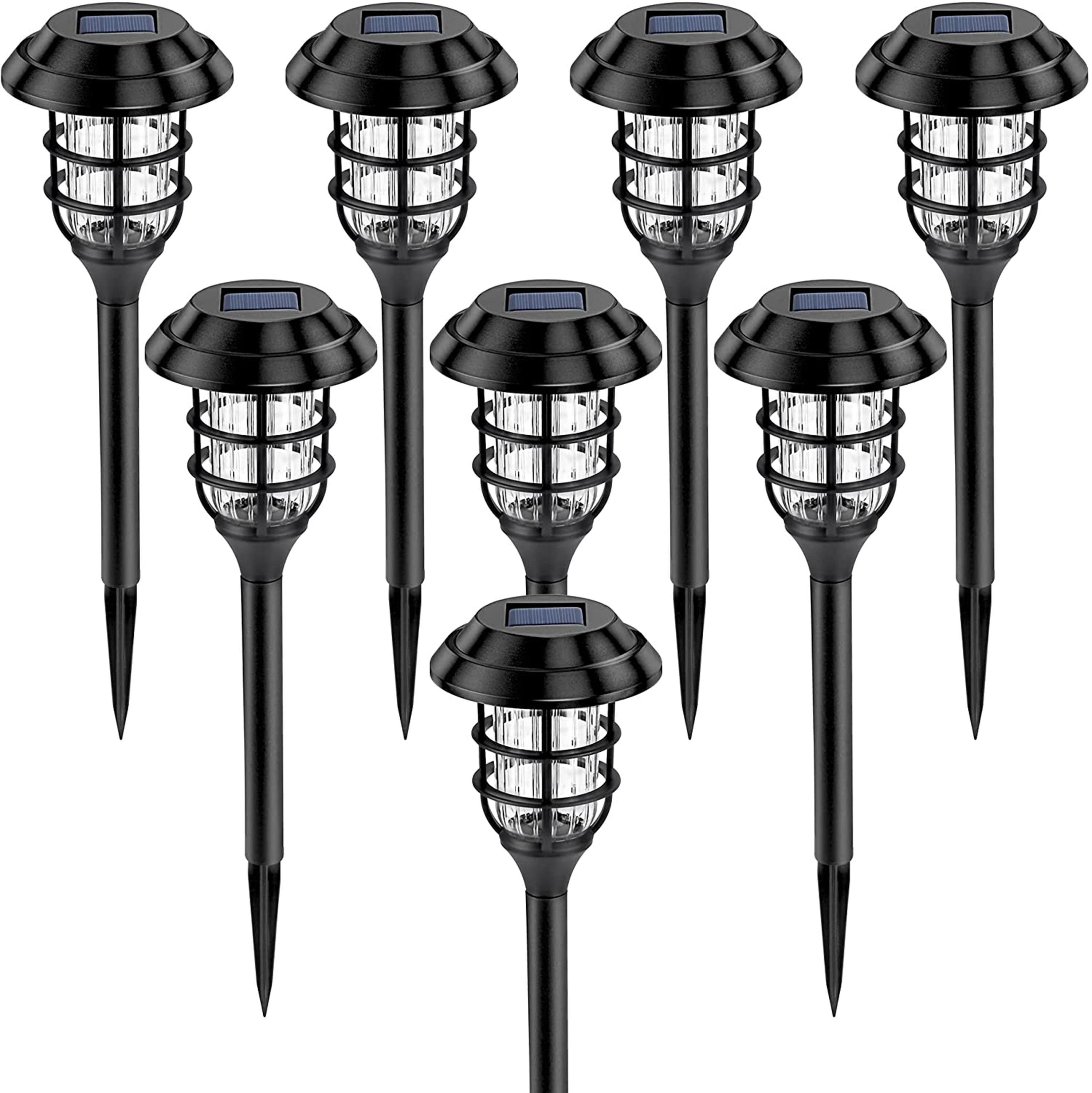 Low Voltage Solar Powered Integrated LED Pathway Light (Set of 8)