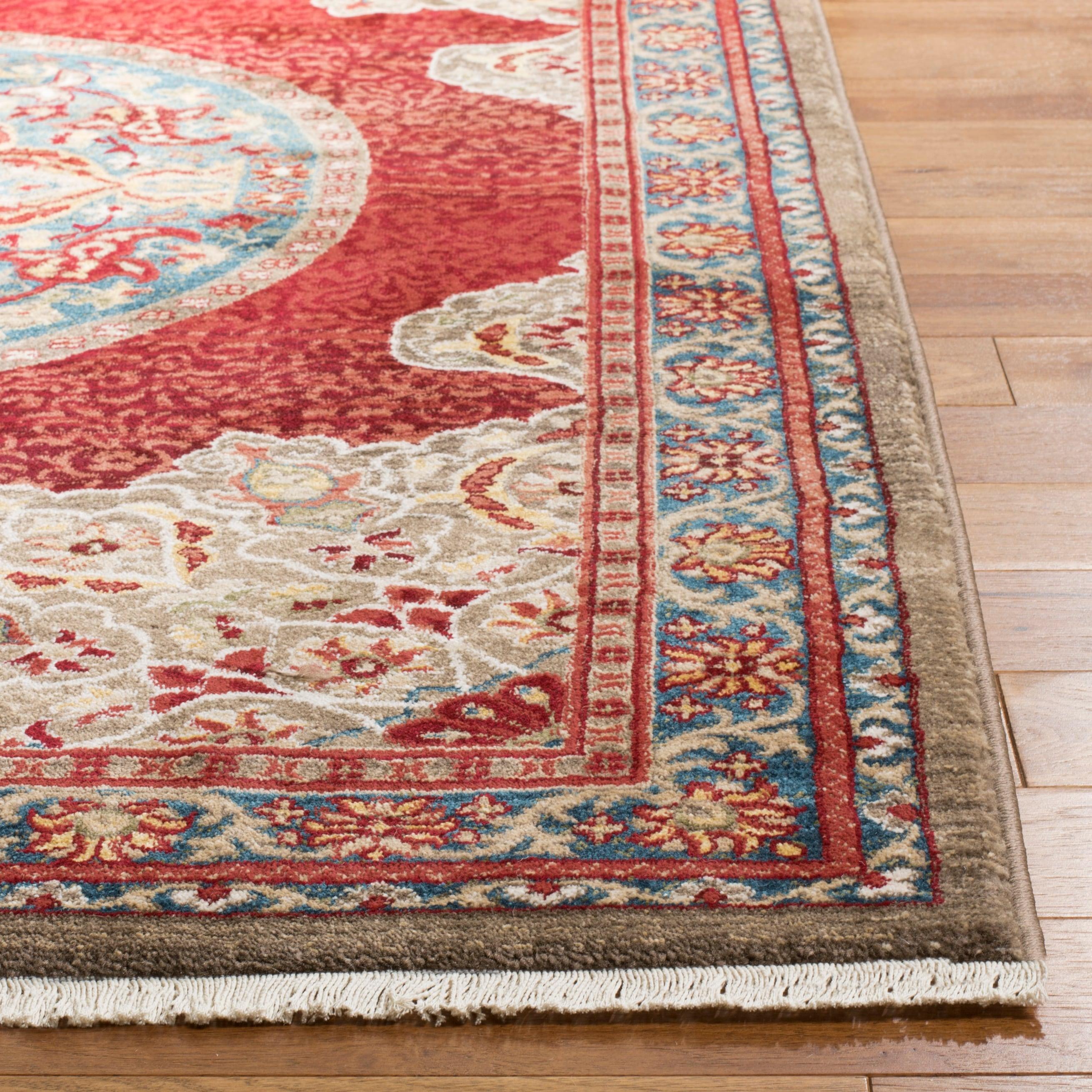Kashan KSN302 Power Loomed Area Rug - Red/Blue - 9'x12'6" - Safavieh