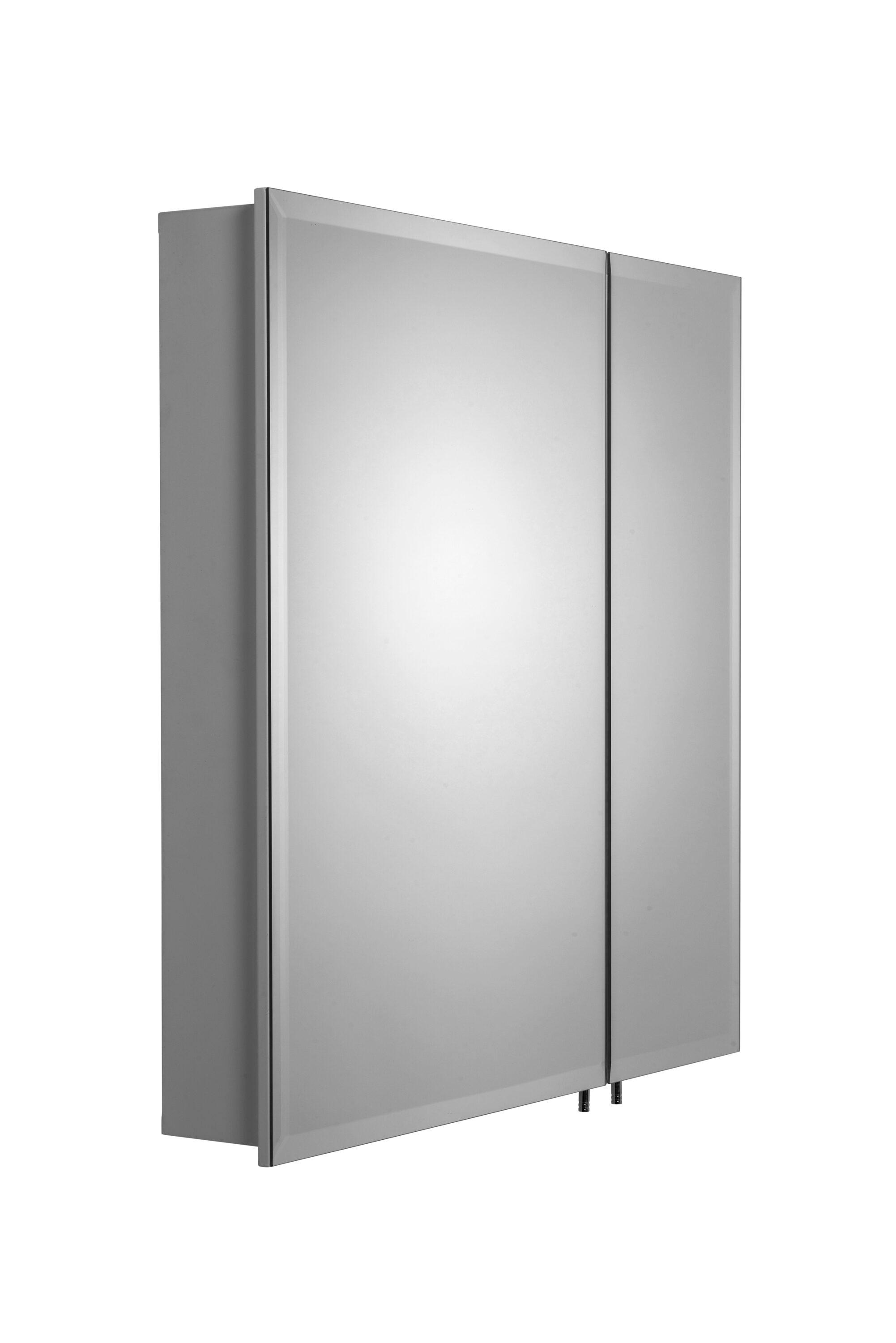 Croydex 30-in x 30-in Surface Mount White Steel Mirrored Square Medicine Cabinet