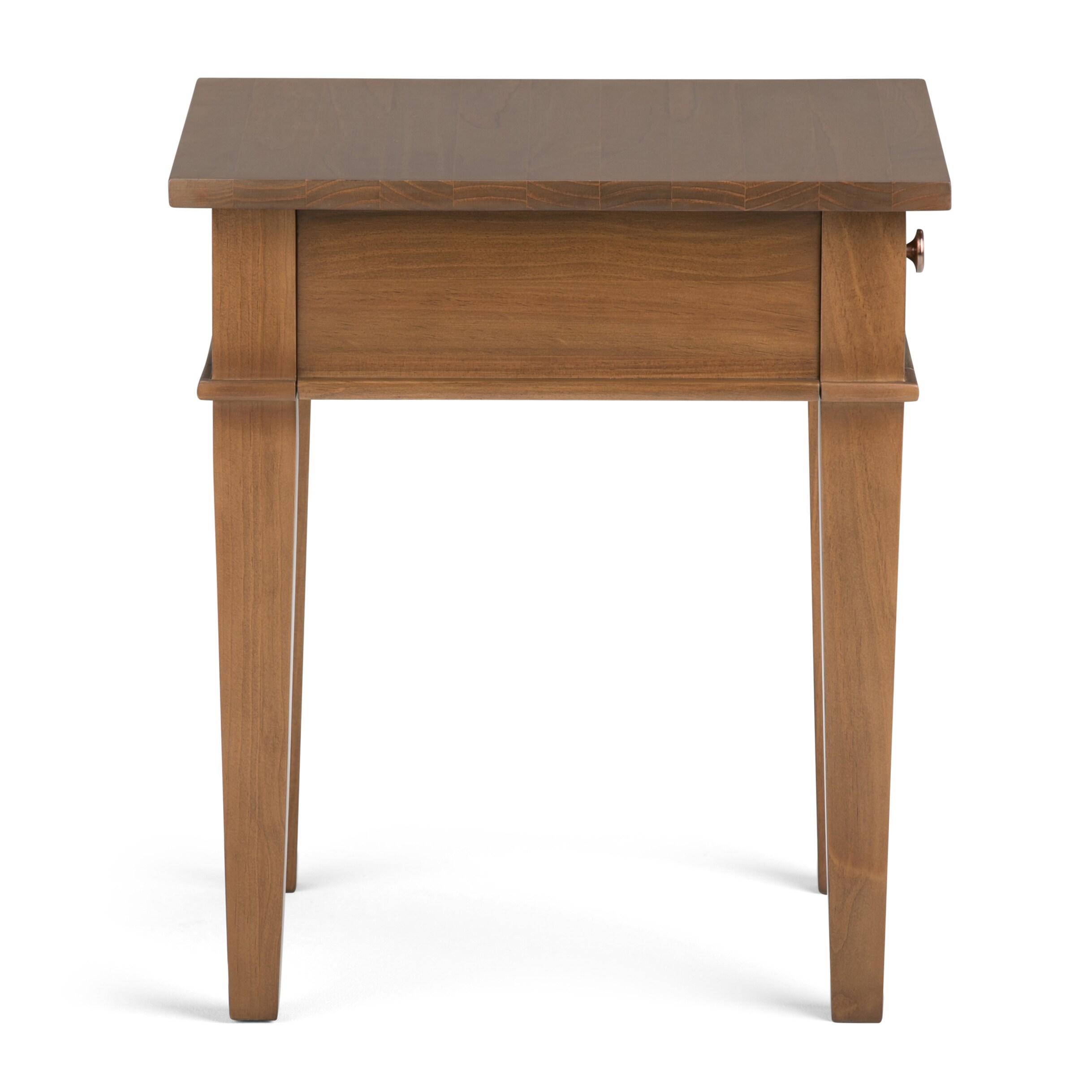 Carlton Solid Wood Top End Table with Storage