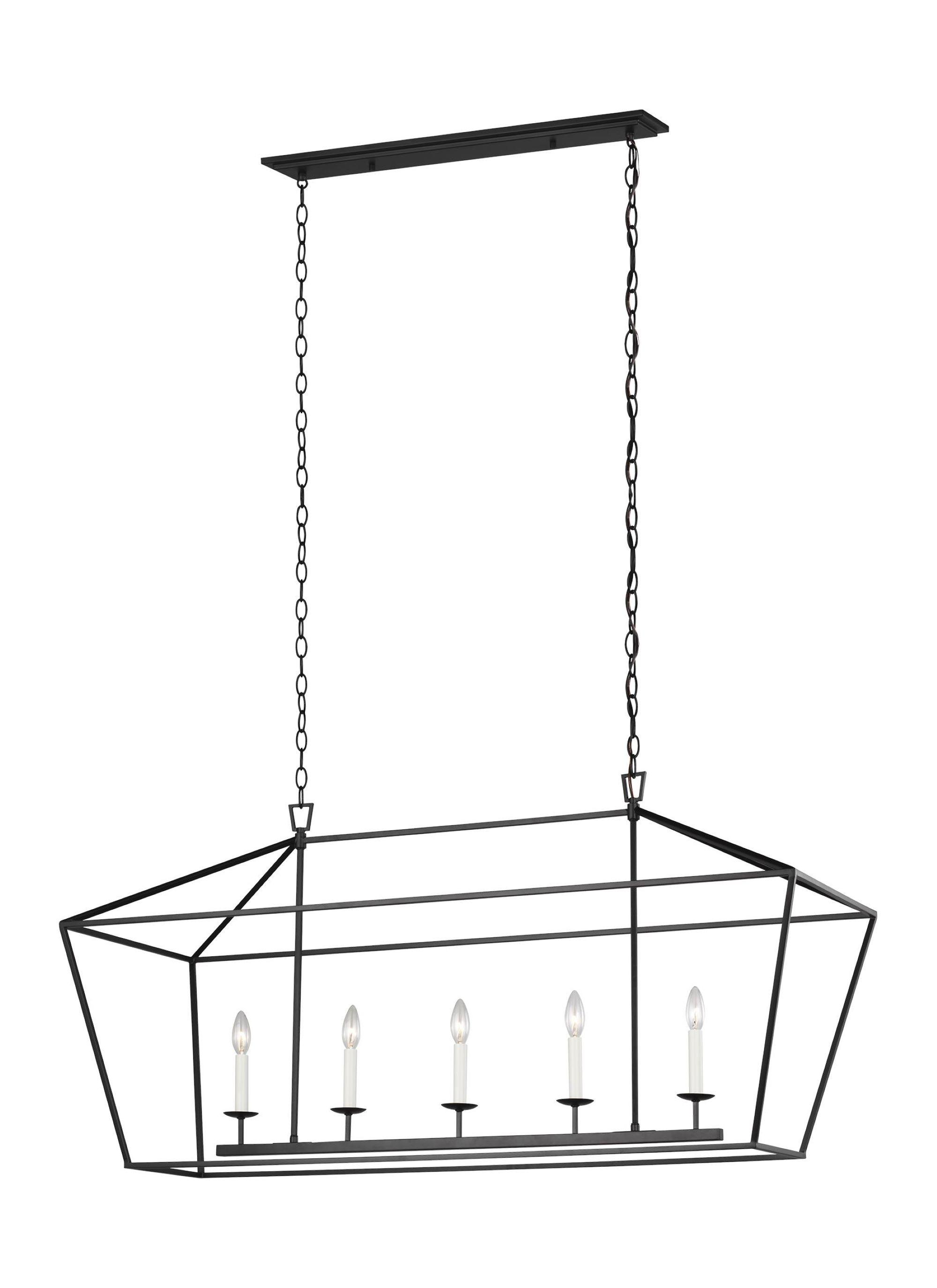 Gala Linear Chandelier - Black / 50"L