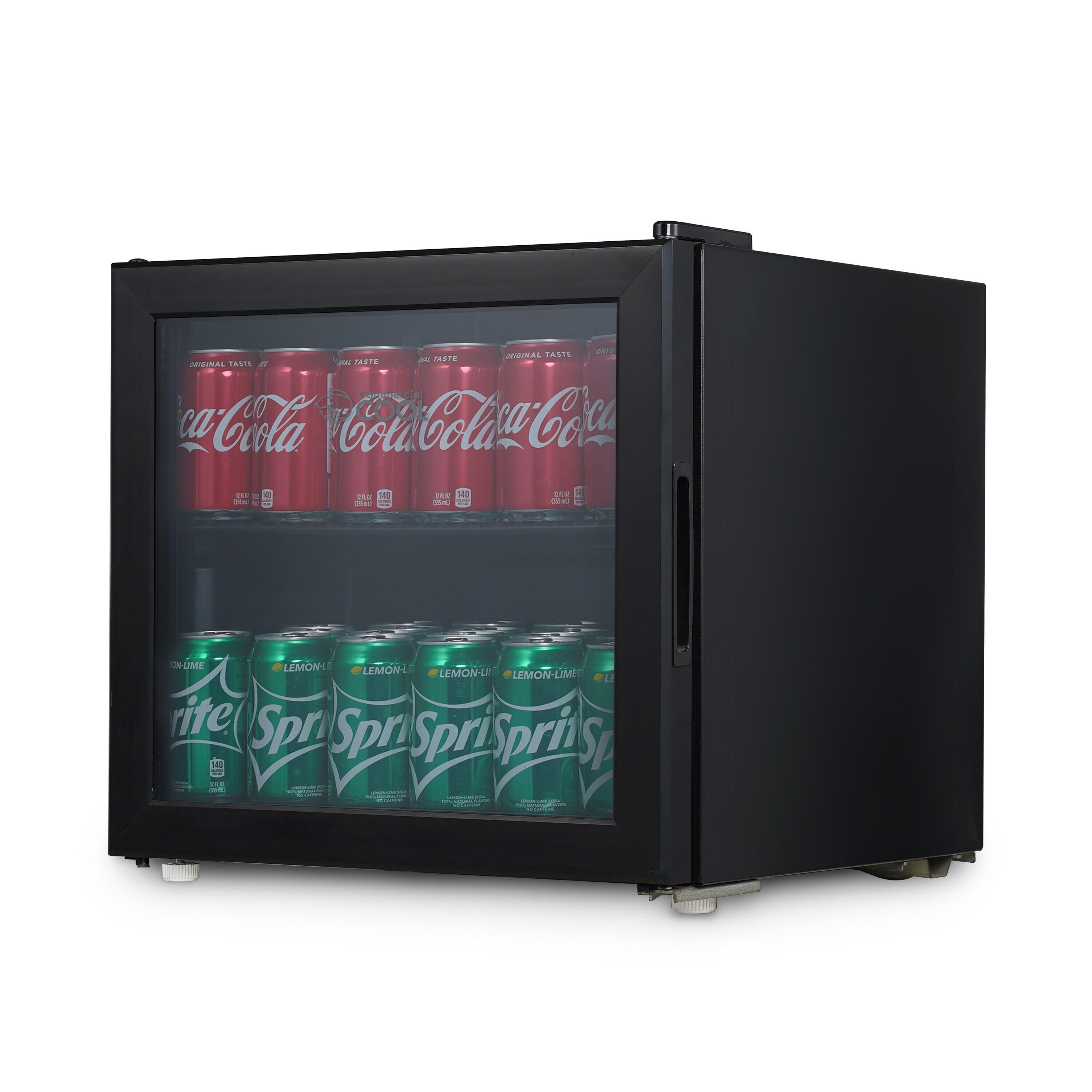 Commercial Cool 18.9'' W Freestanding 51 Cans (12 oz.) 1.7 Cubic Feet Beverage Cooler with Reversible Glass Door