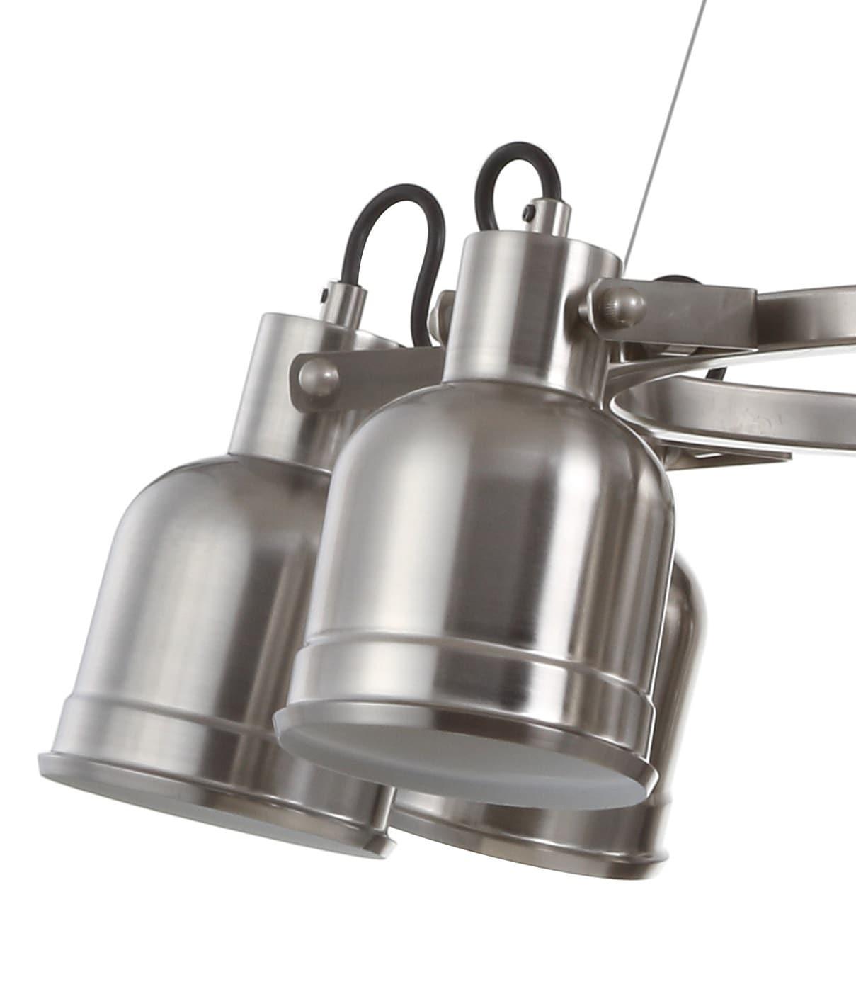 JONATHAN Y JYL6115A Liam 26.5" 8-Light Metal LED Chandelier Chandelier, Contemporary, Transitional for living room, dinning room, bedroom, office Bulb Included, Nickel