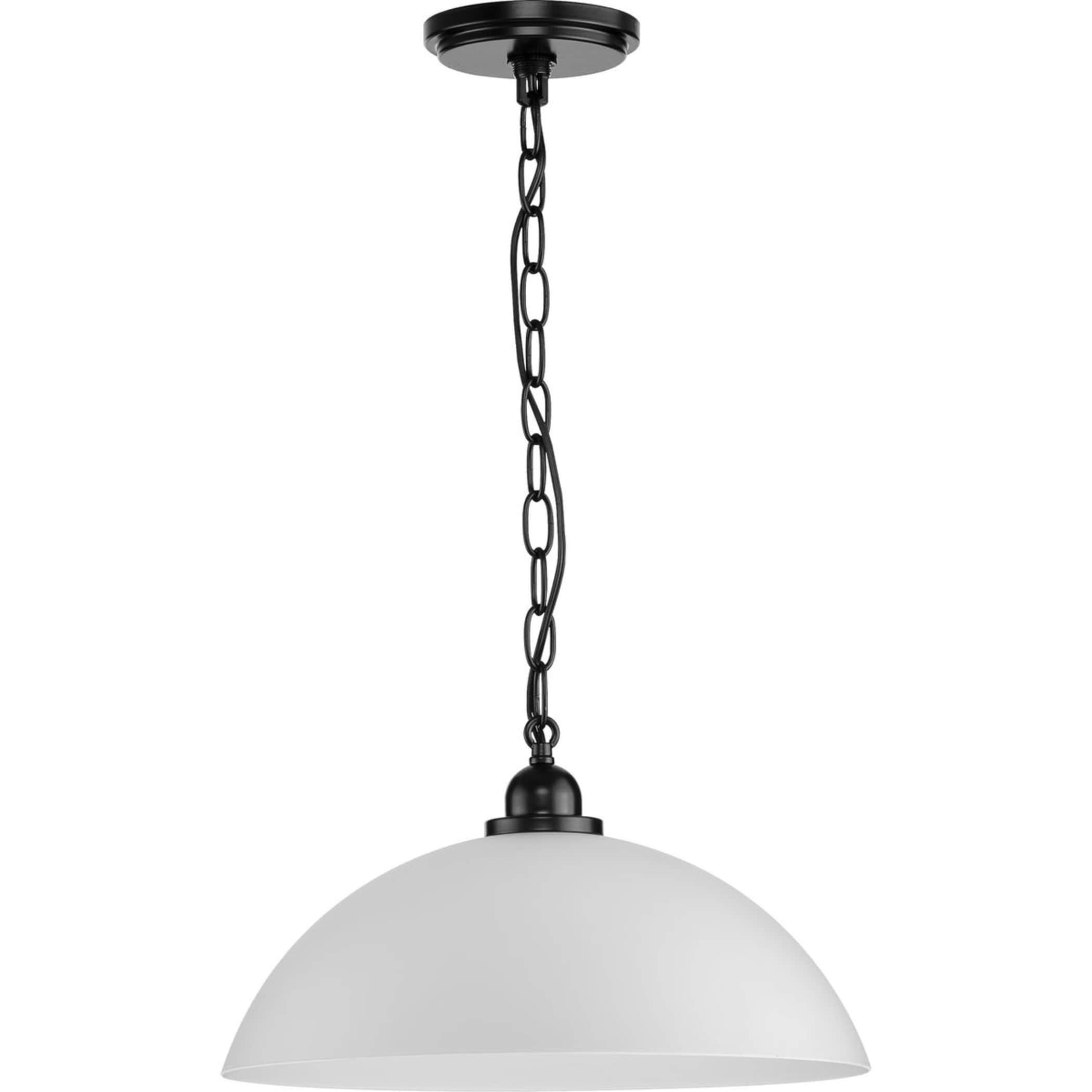 Progress Lighting P500149 Classic Dome Pendant 15" Wide Pendant - Black