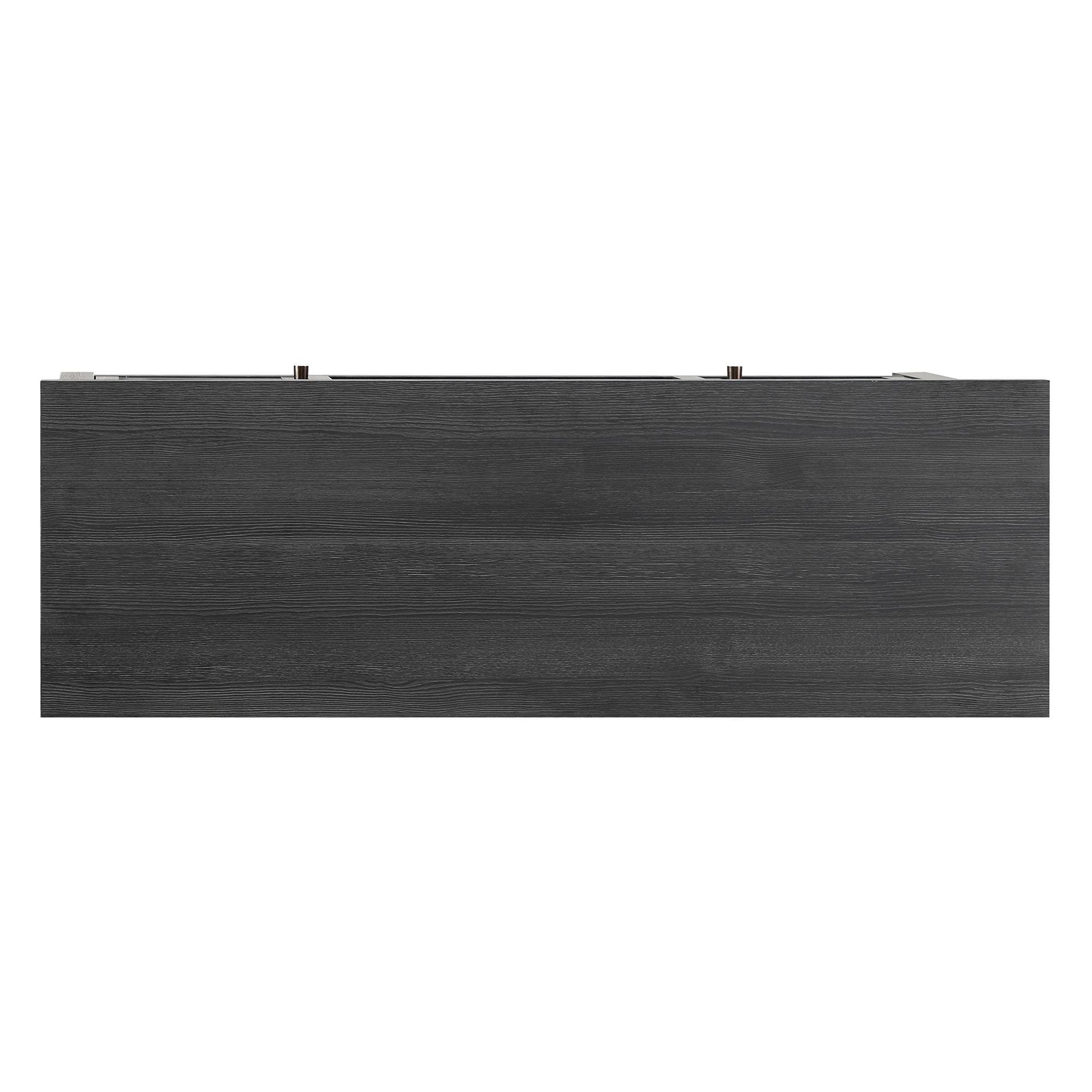 Evelyn&Zoe Colton Rectangular TV Stand for TV's up to 55", Charcoal Gray