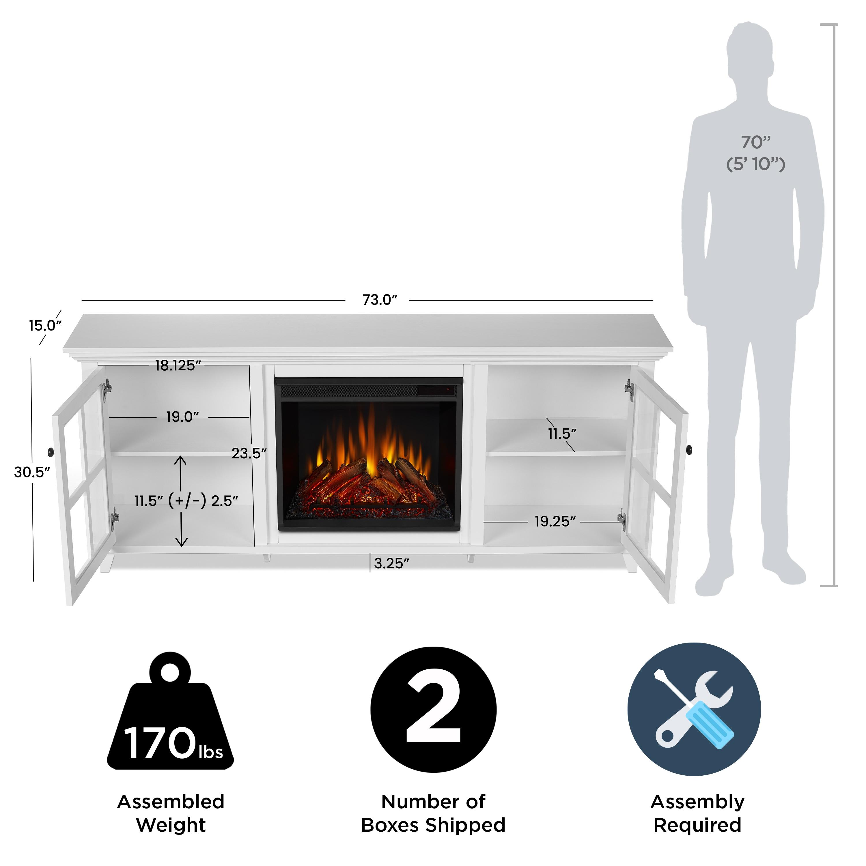 Real Flame Norwell 73" TV Stand with Electric Fireplace by Real Flame