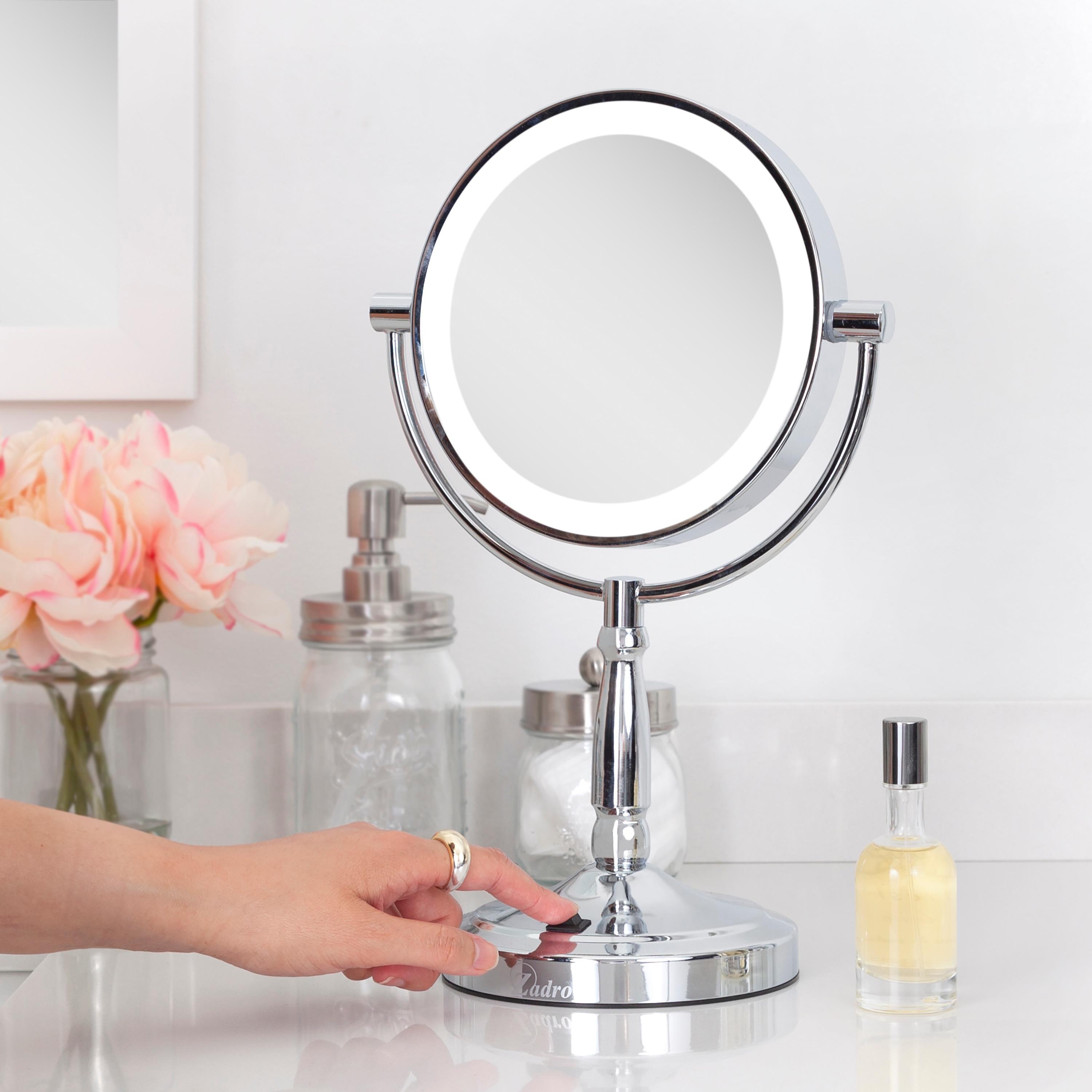 Zadro LED Lighted Makeup Mirrors for Women w/ Magnification & Cordless