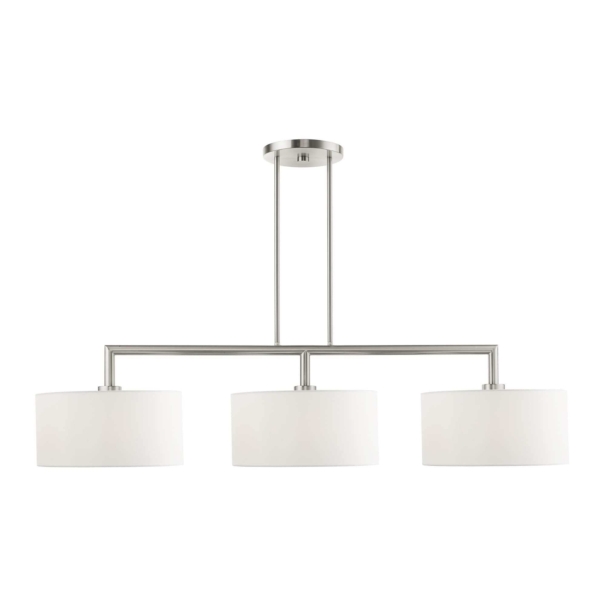 Livex Lighting Meridian 3 - Light Chandelier in  Brushed Nickel