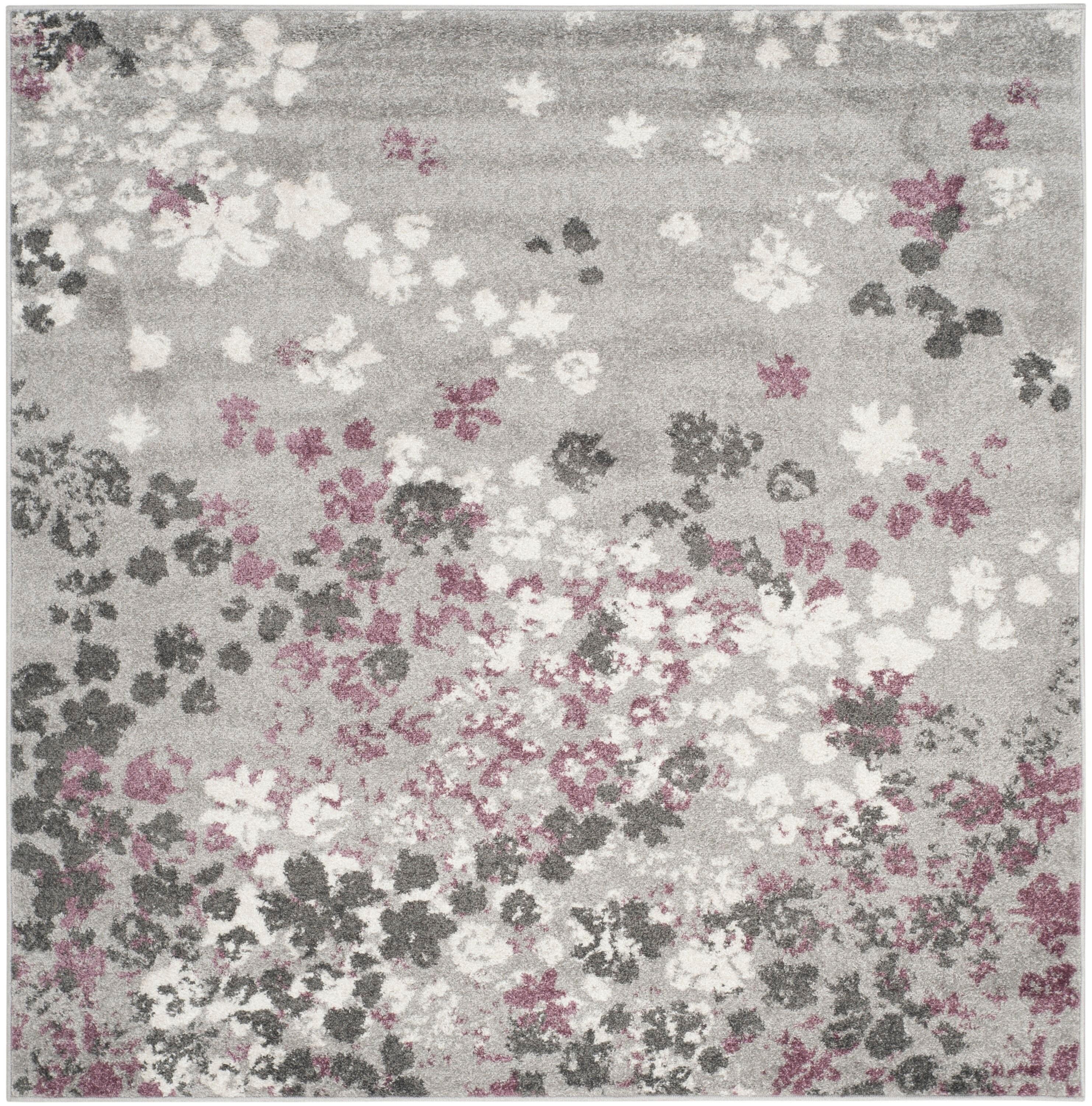 Adirondack ADR115 Machine Made Indoor Area Rug - Light Grey/Purple - 8'x8' - Safavieh