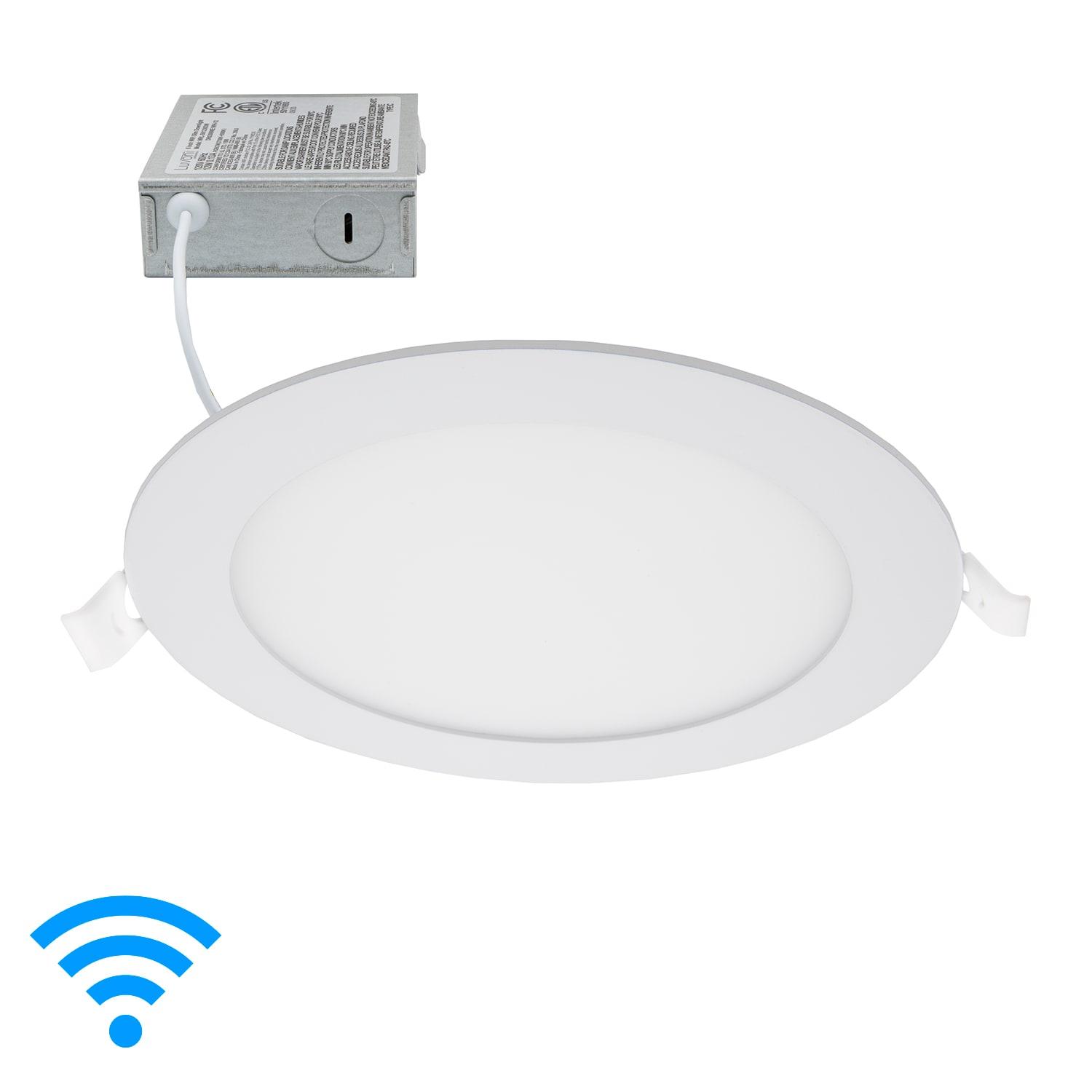 Luvoni 6-Inch White Aluminum Smart WiFi LED Downlight