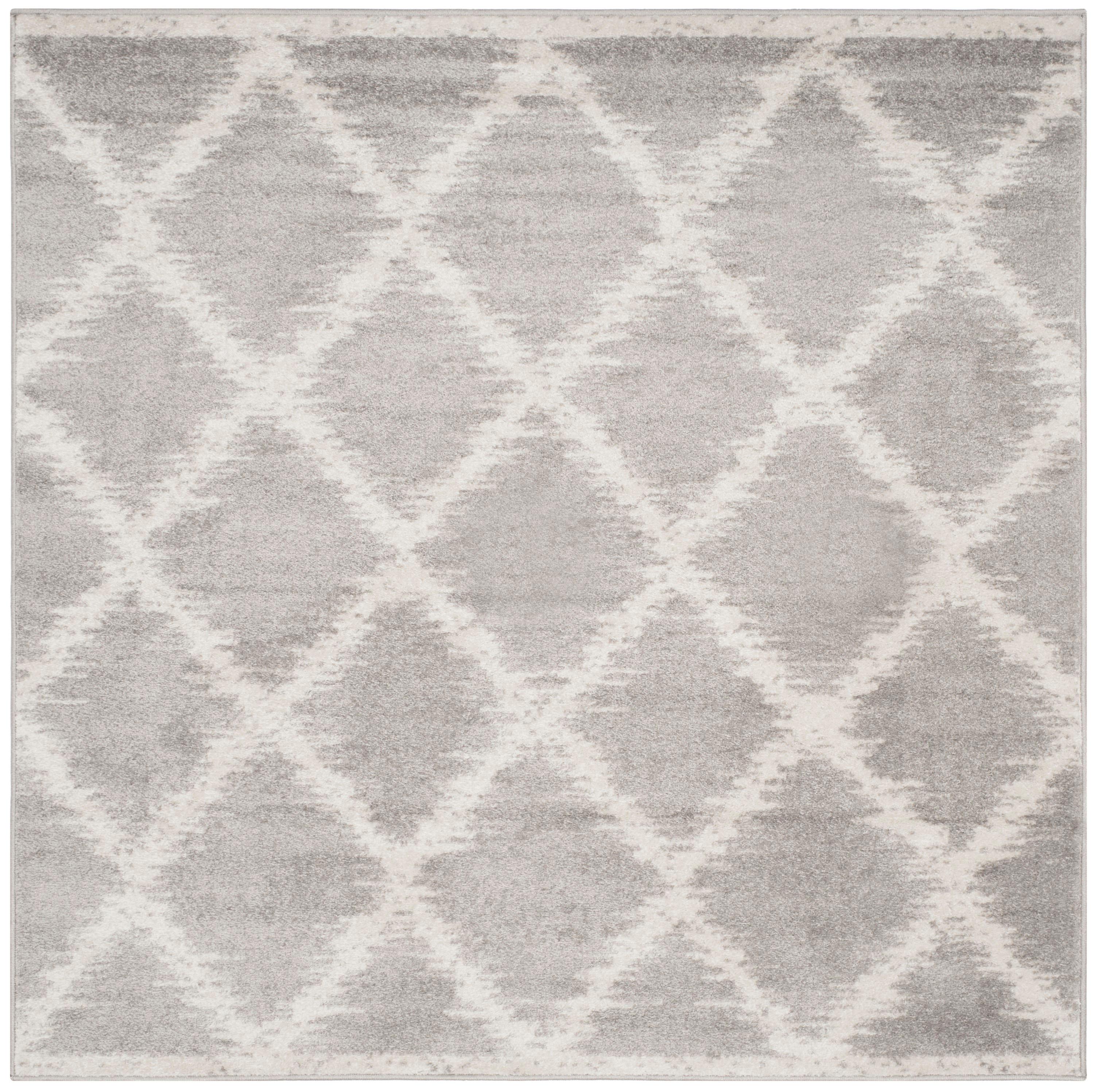 Adirondack ADR120 Power Loomed Area Rug - Silver/Ivory - 6'x6' - Safavieh.