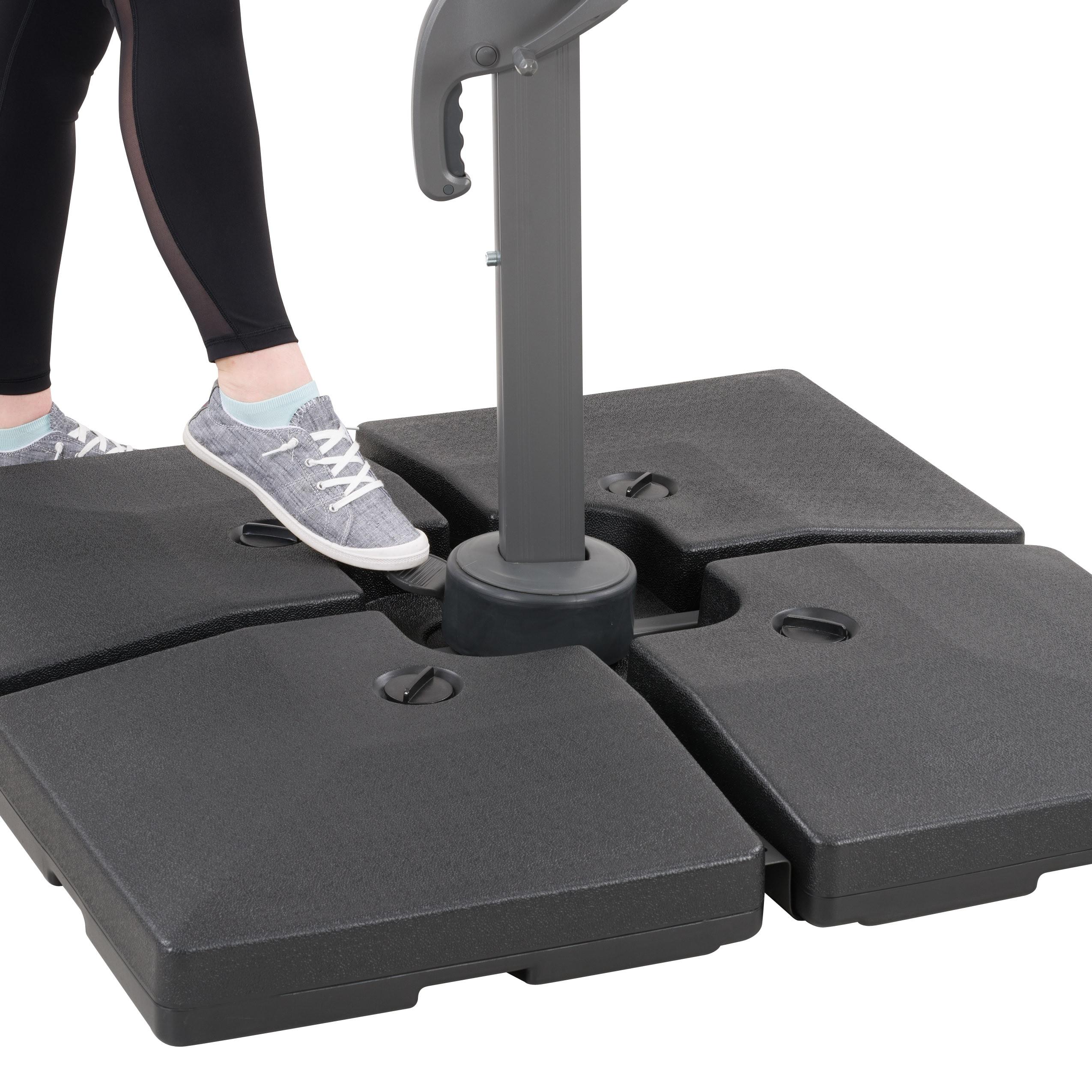 67.9lbs Square Deluxe Patio Base for Heavy and Offset Umbrella Gray - CorLiving