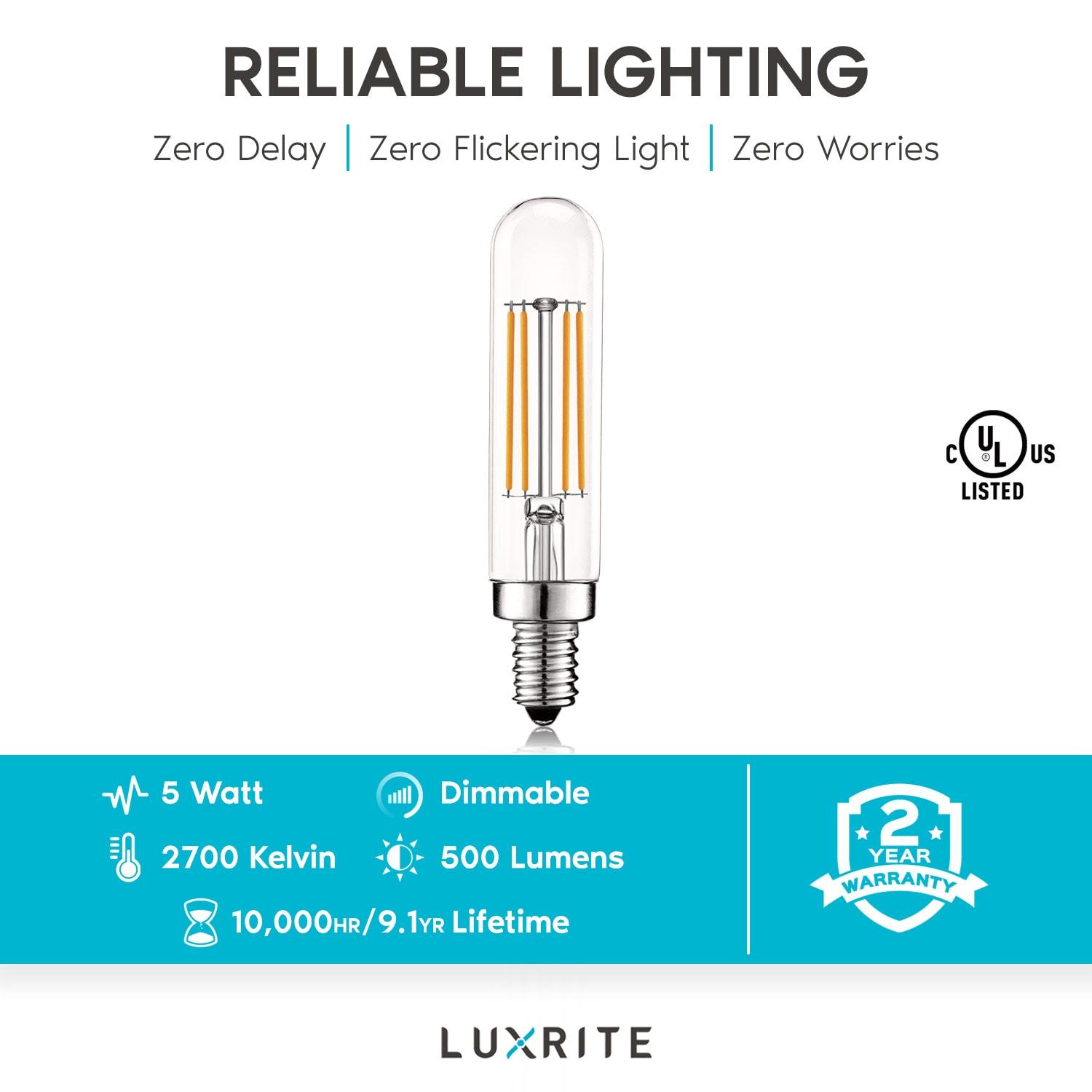 Equivalent E12/Candelabra Dimmable 2700K LED Bulb