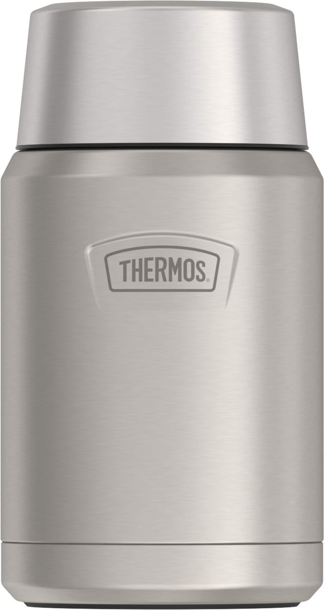 Thermos Stainless Steel Insulated Food Jar with Spoon, 24oz, Matte Stainless Steel