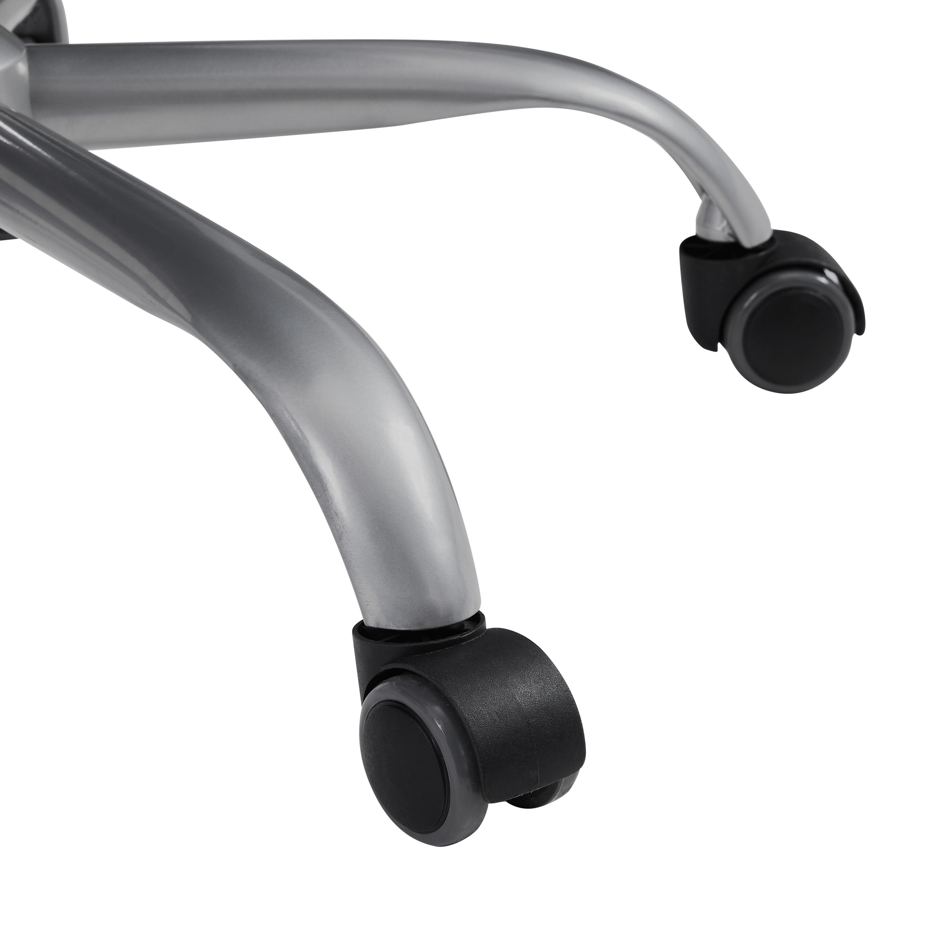 Rylen Modern Swivel Office Desk Chair Gray - Linon: Adjustable, Ergonomic with Chrome-Plated Steel Legs