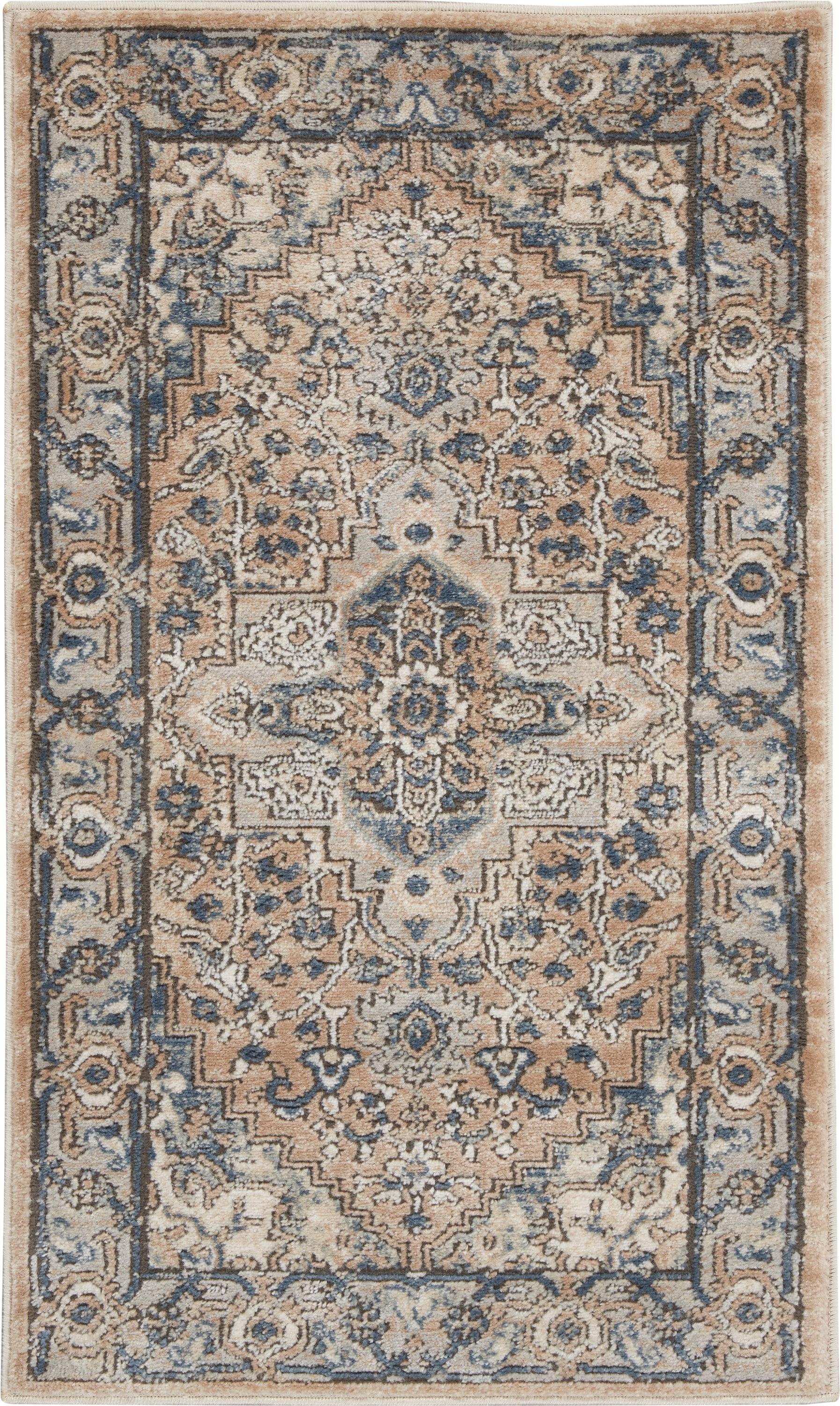 Nourison Concerto Center Medallion Indoor Rug Beige Grey 2'2" x 3'9"